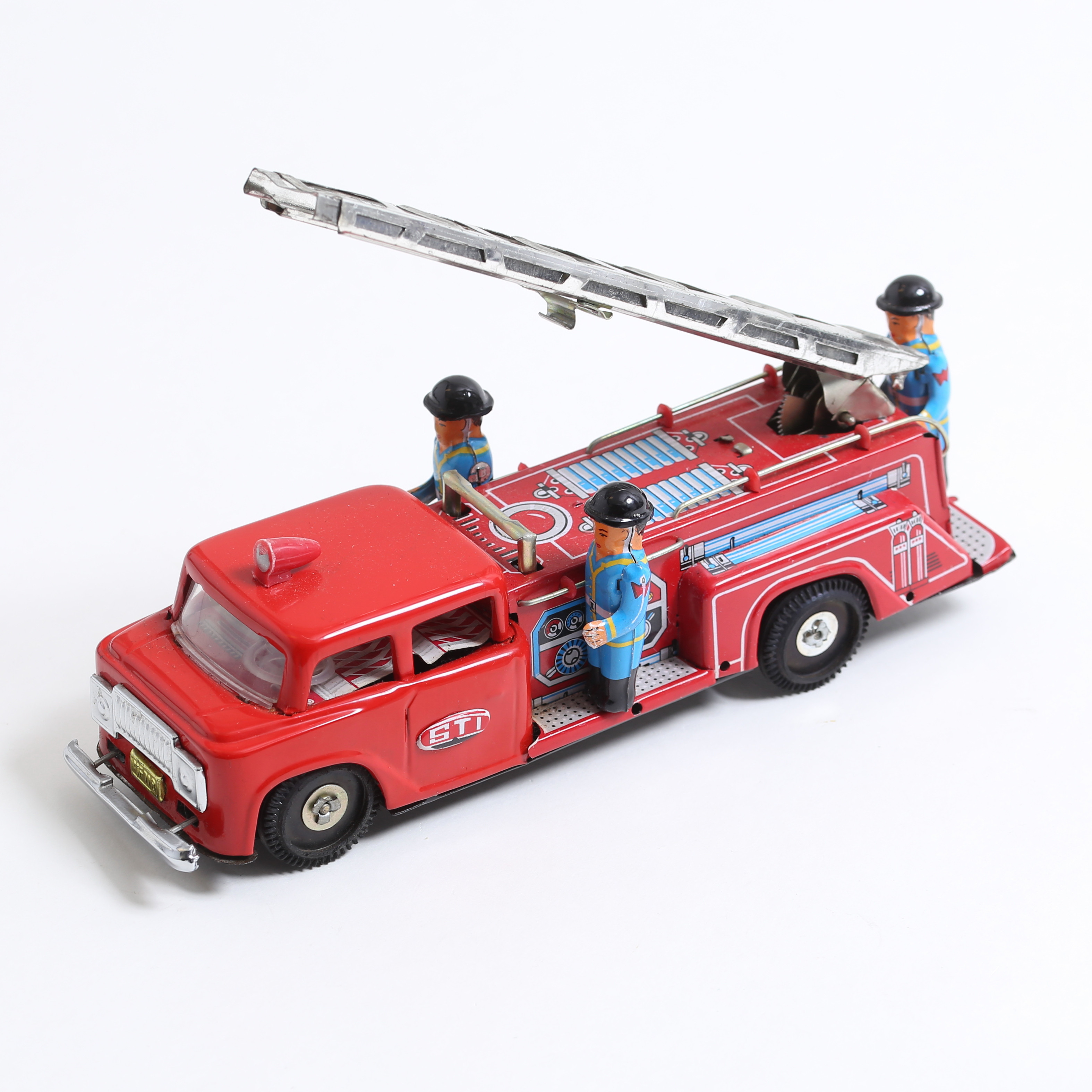 BRANDBIL, litograferad plåt, friktion, Kina, 1900-talets andra hälft.