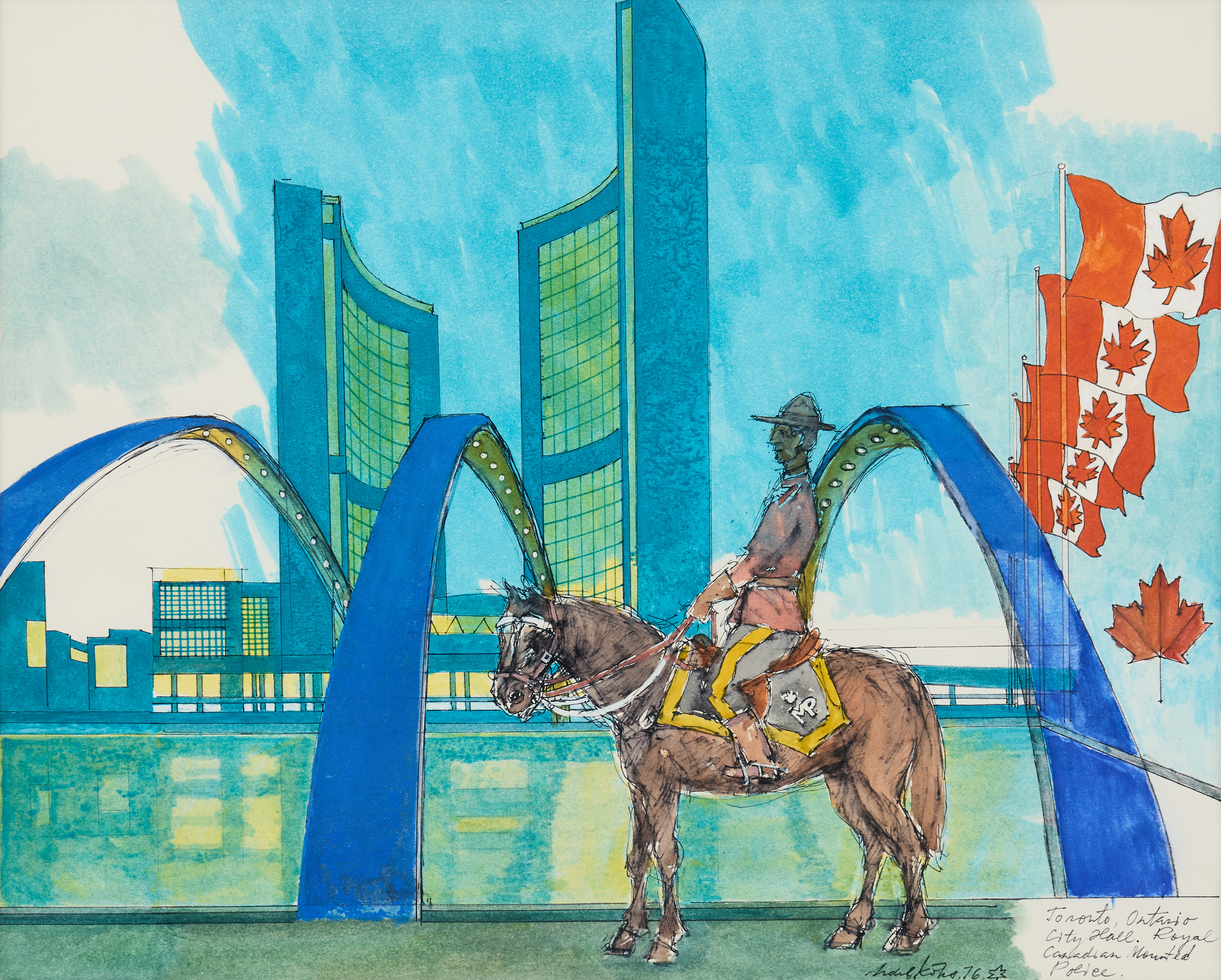 ENDEL KÖKS. "Toronto, Ontario City Hall, Royal Canadian Mounted Police".