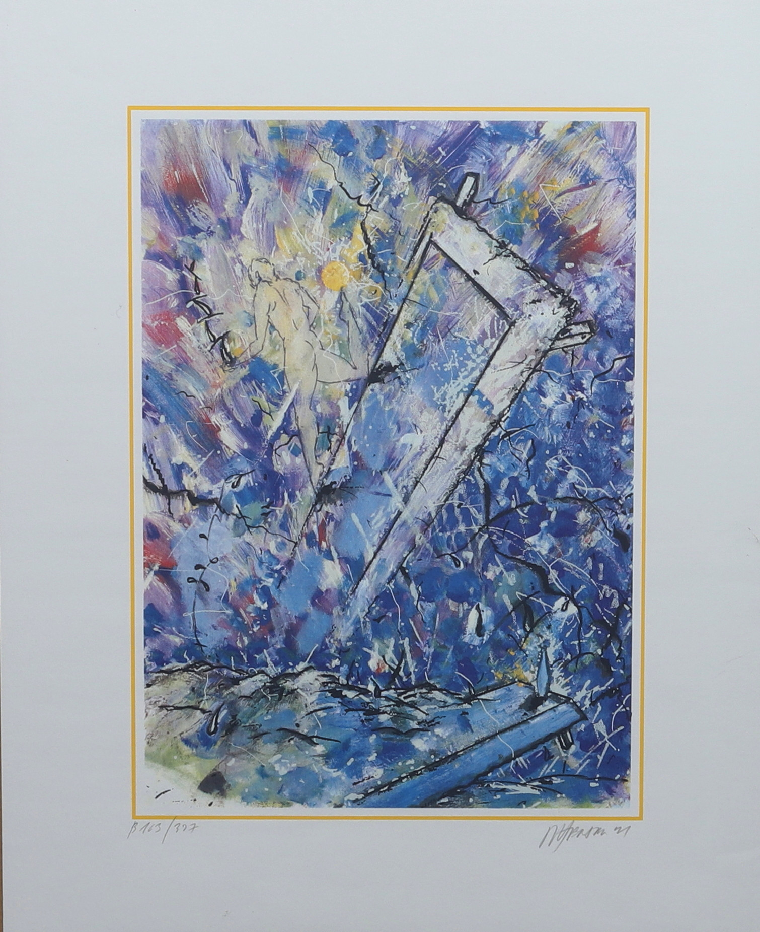 CHRISTIAN LUDWIG ATTERSEE. Offset tryck, Blauwandern, signerad och numrerad 163/397.