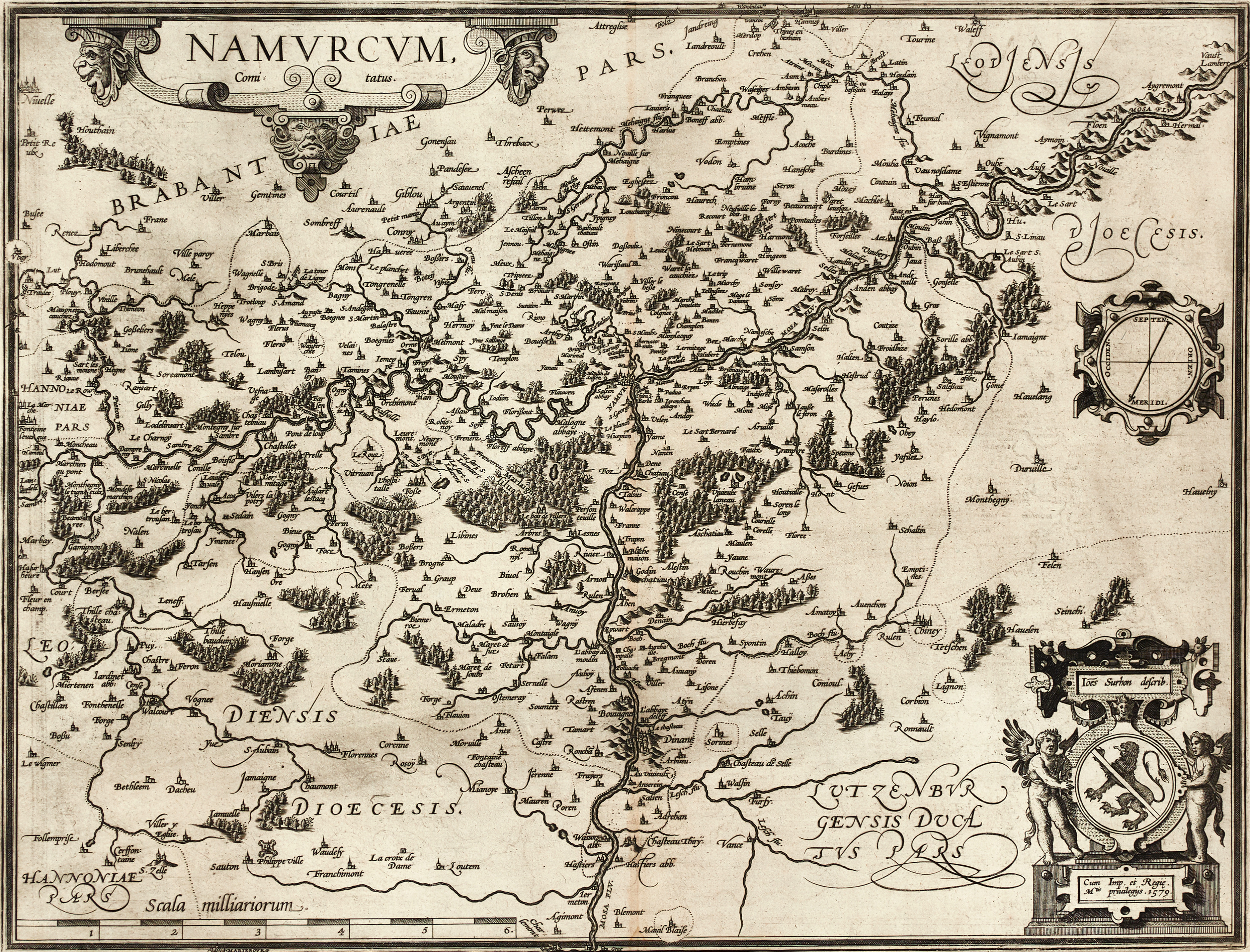 ORTELIUS, Namurcum, Comitatus, 1592.