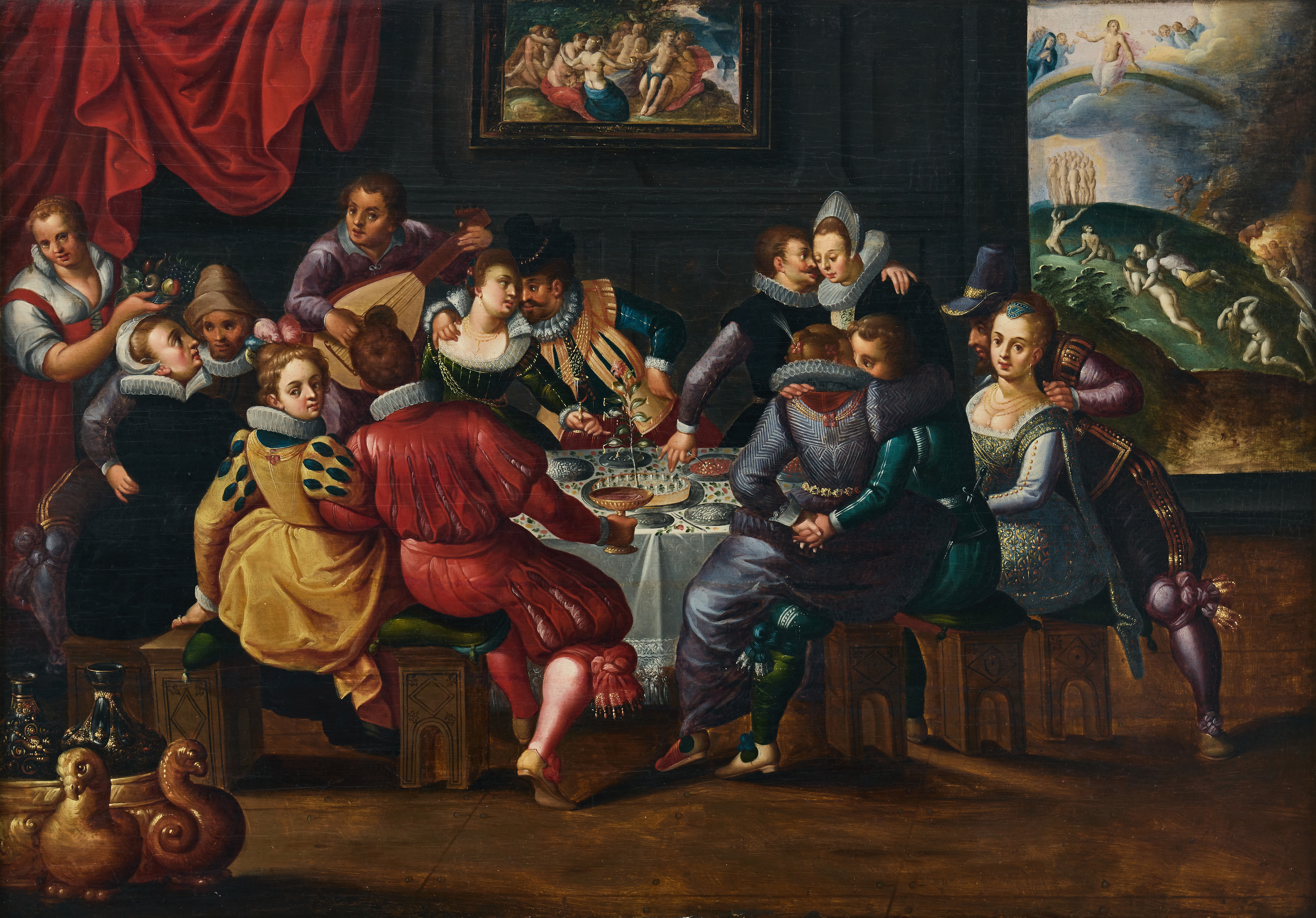 DIRCK BARENDSZ. (AMSTERDAM 1534-1592). Efter, 1600-tal. Mänskligheten väntar på den yttersta domen.