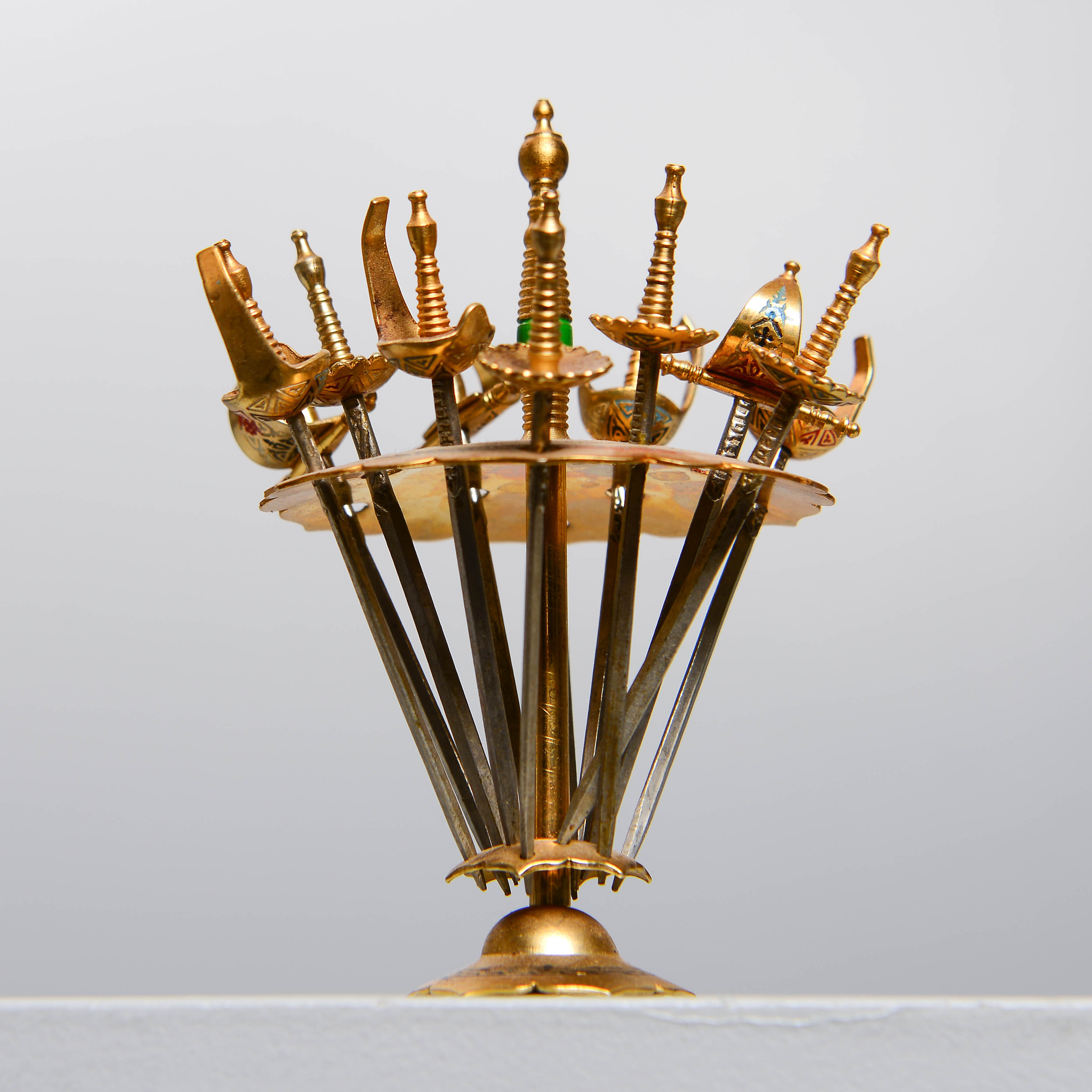 COCKTAILPINNAR i ställ, 12 st, Toledo, Spanien, 1900-talets andra hälft.