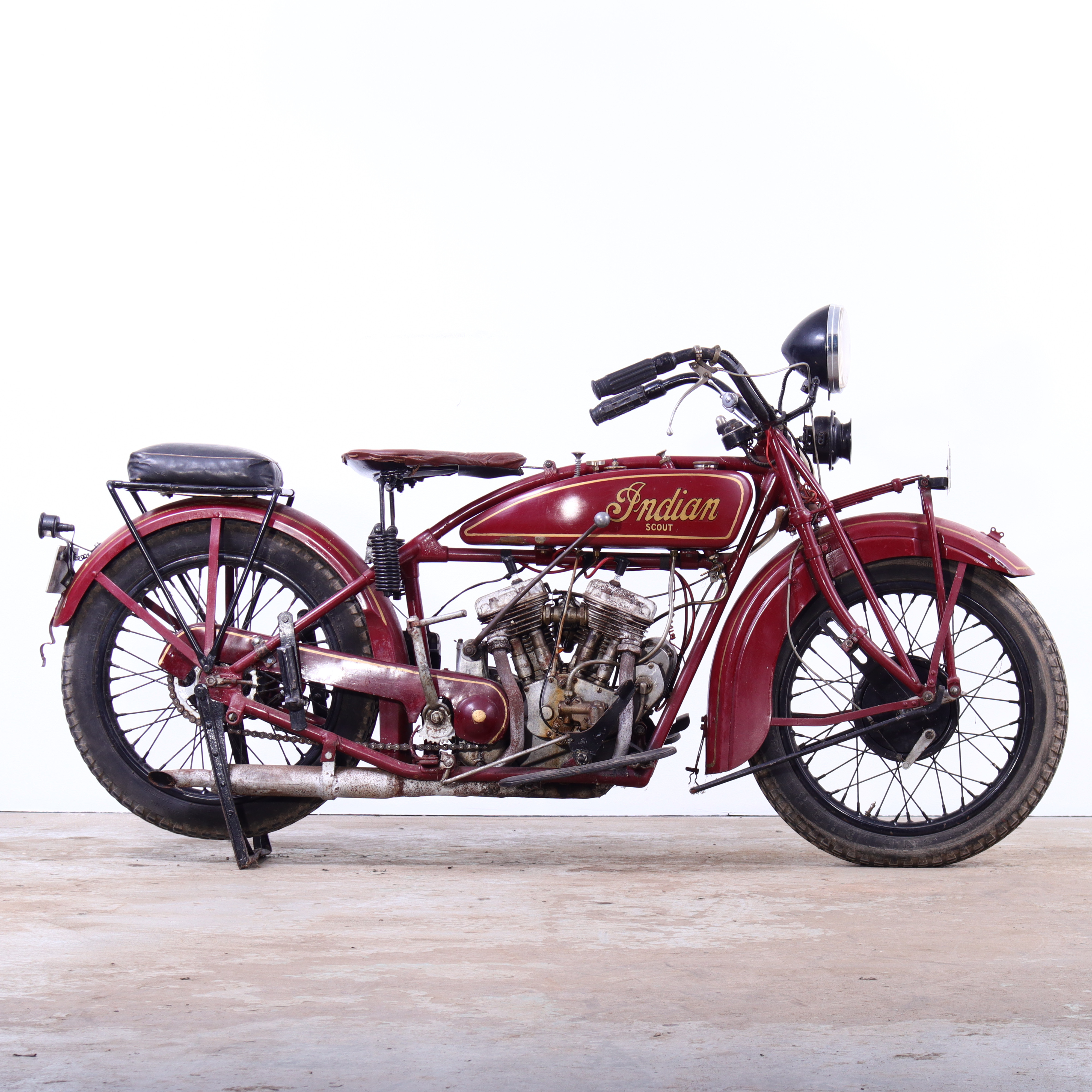INDIAN, modell 1928 Scout 37", med extra motor, 1928, USA.