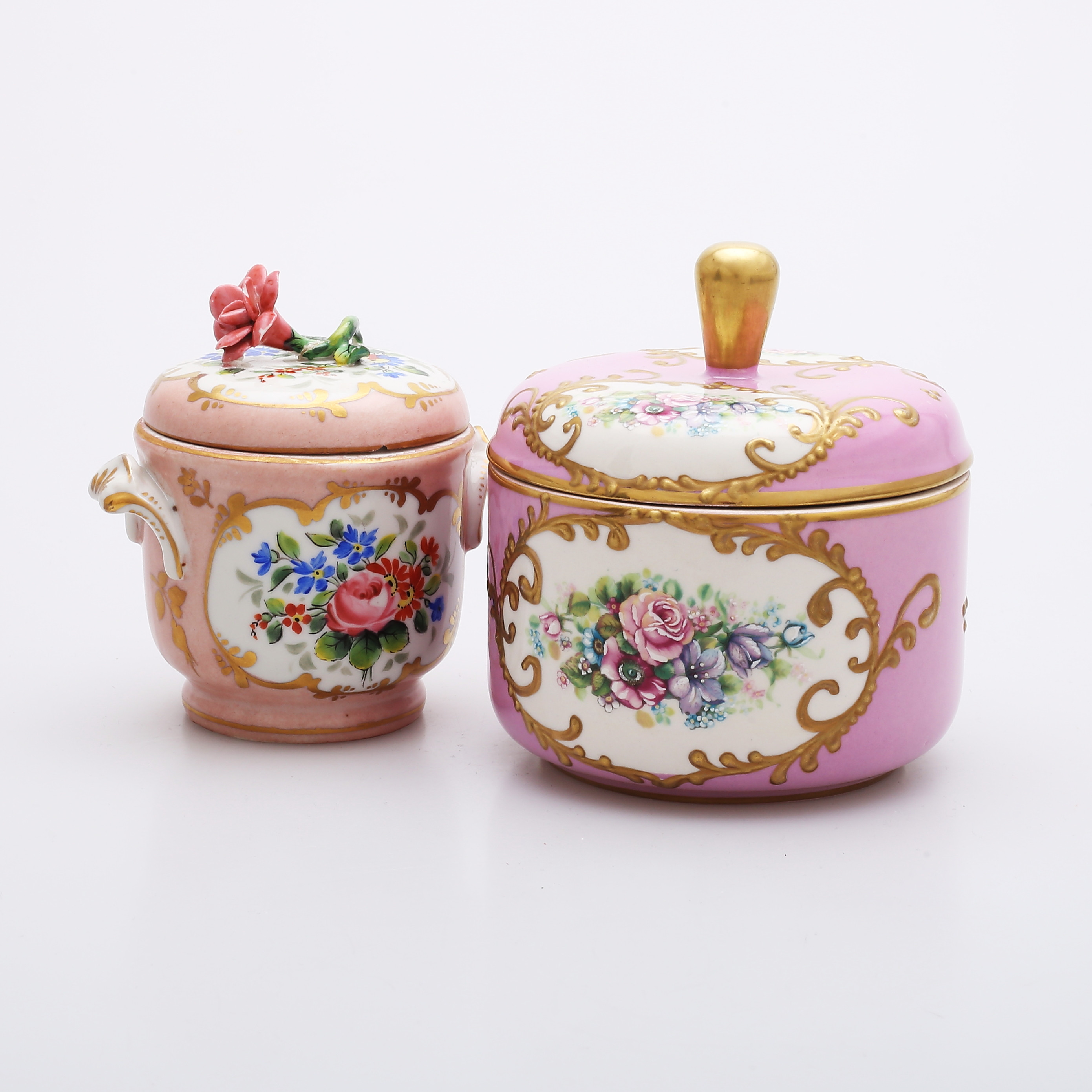 LOCKSKÅL, 2 st, porslin, L.Becagli mm, Frankrike.