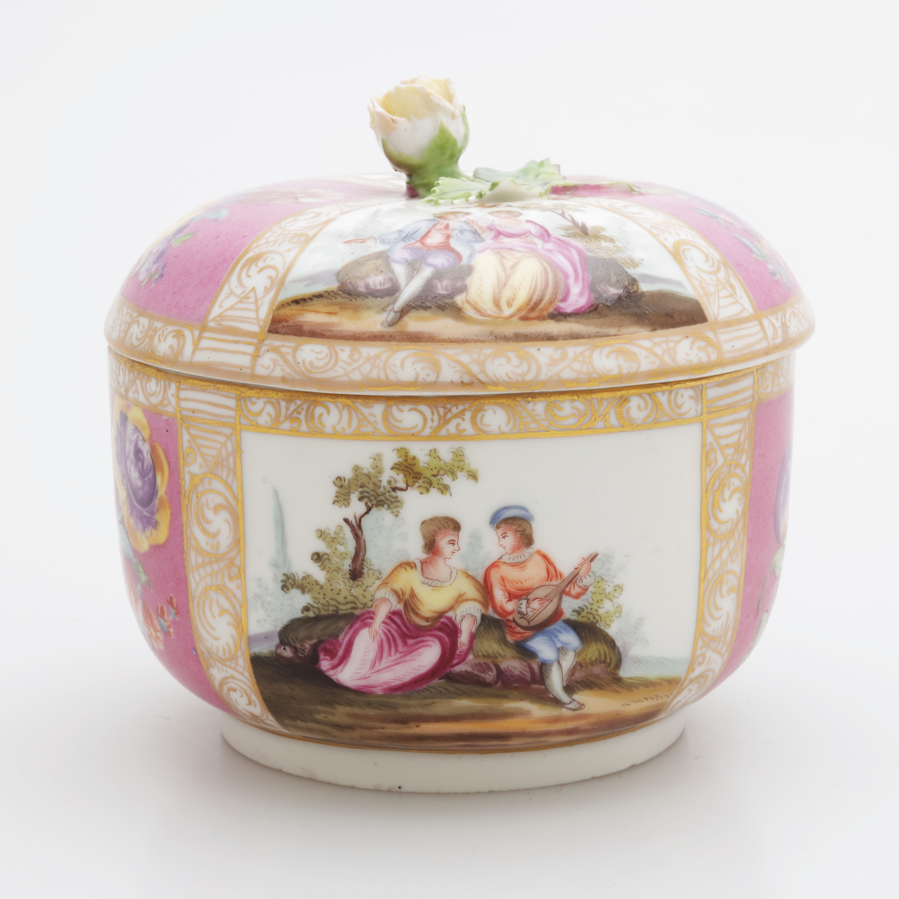 LOCKBURK, porslin, Meissen liknande stämpel, 1800/1900-tal.