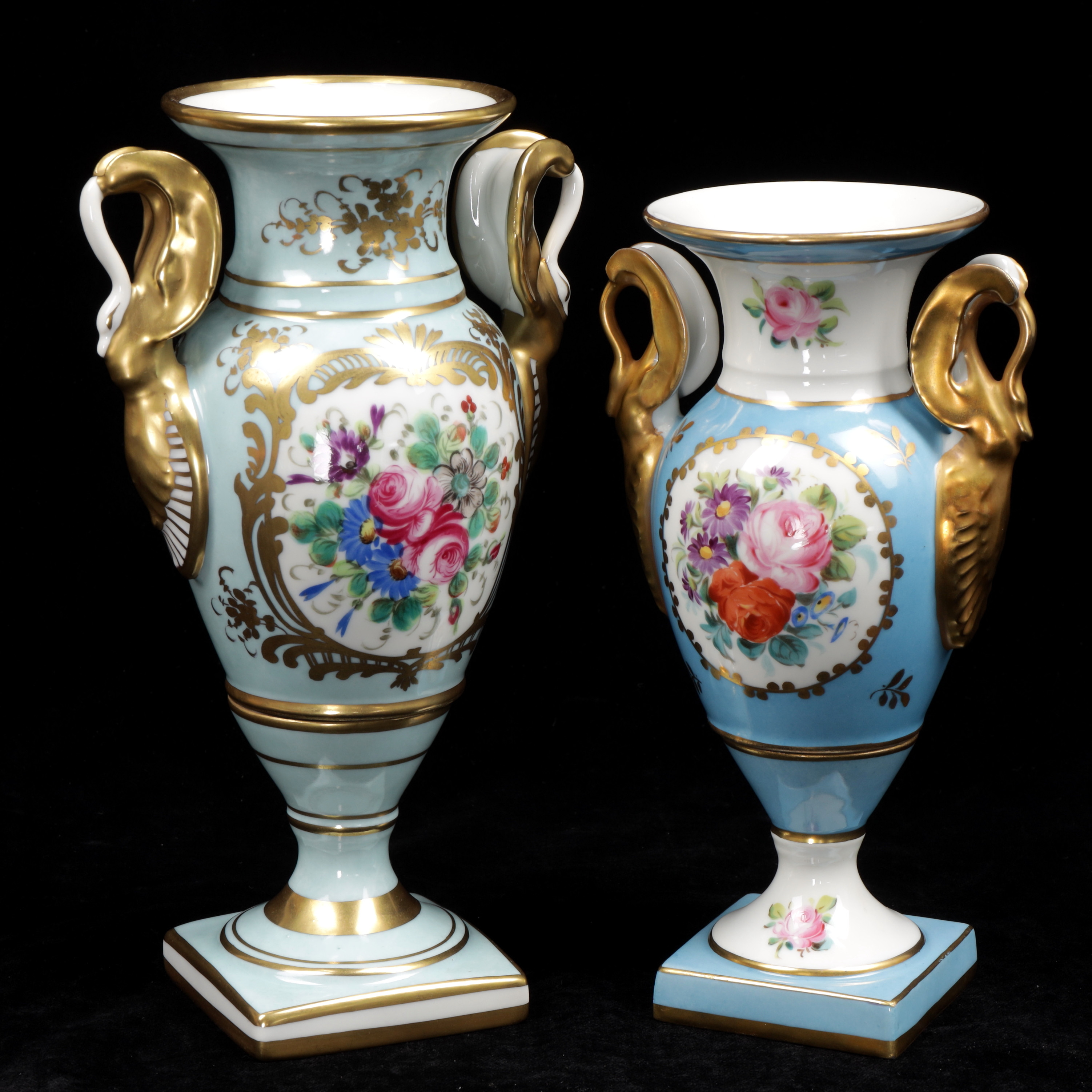 URNOR, 2 st, porslin, Limoges, Frankrike, 1800-tal.
