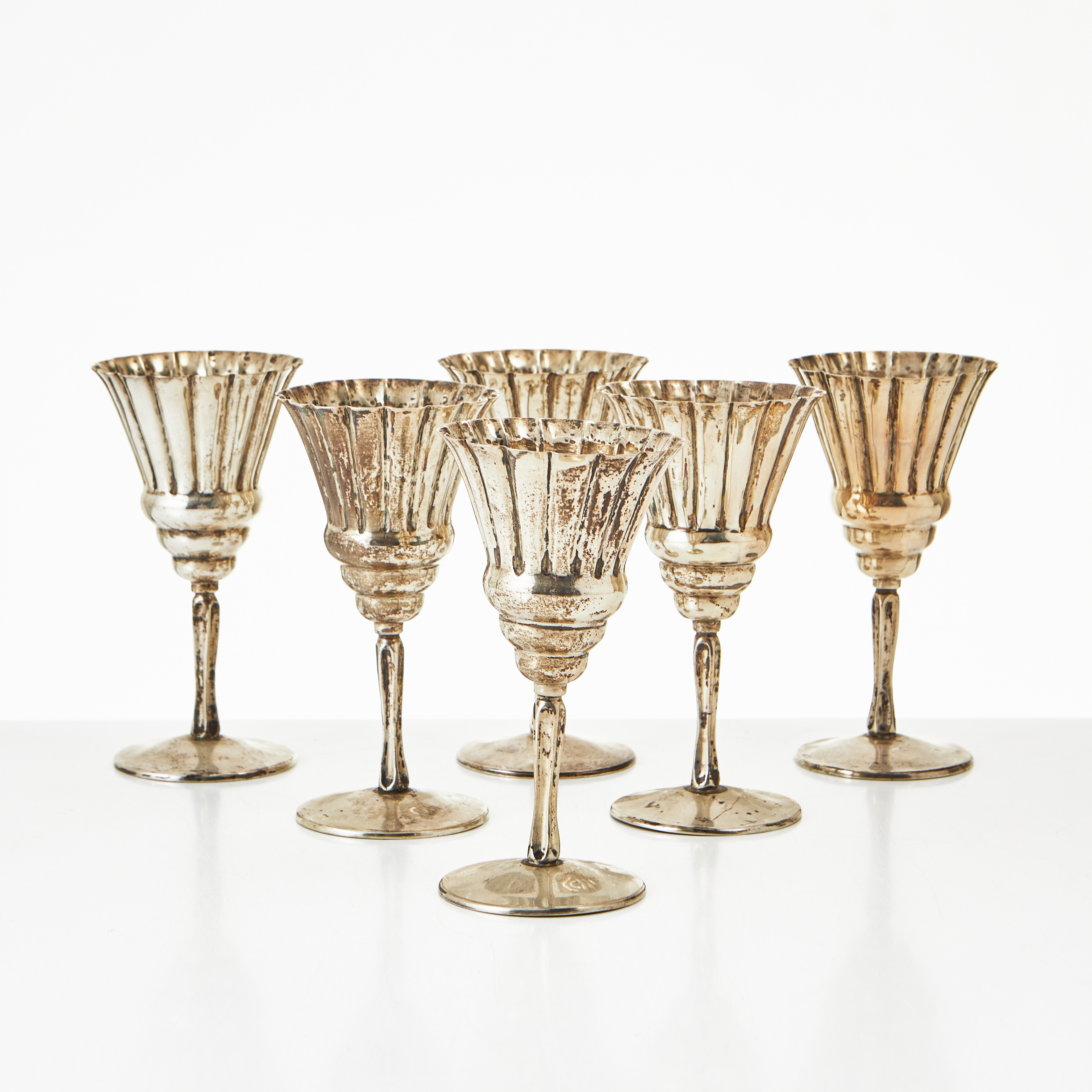 BÄGARE, 6 st, silver 900, Mexiko.