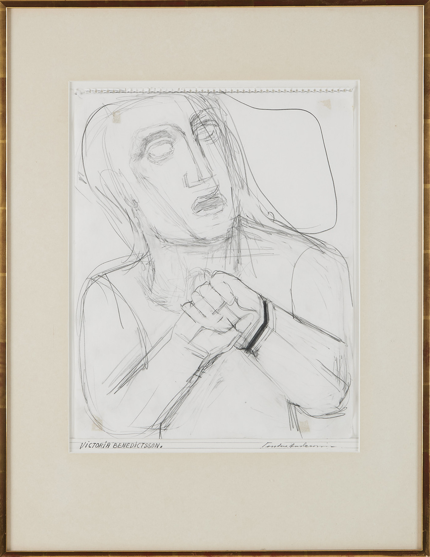 TORSTEN ANDERSSON (1926-2009). "Victoria Benedicktsson", blyerts.