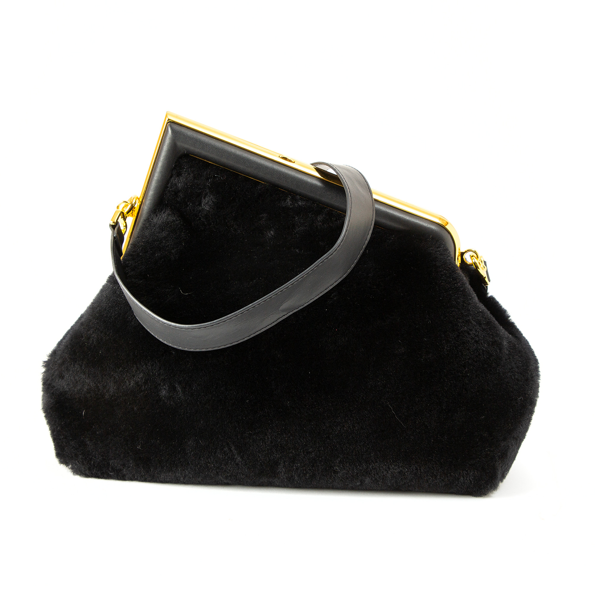 FENDI. Väska, "First", fårskinn.