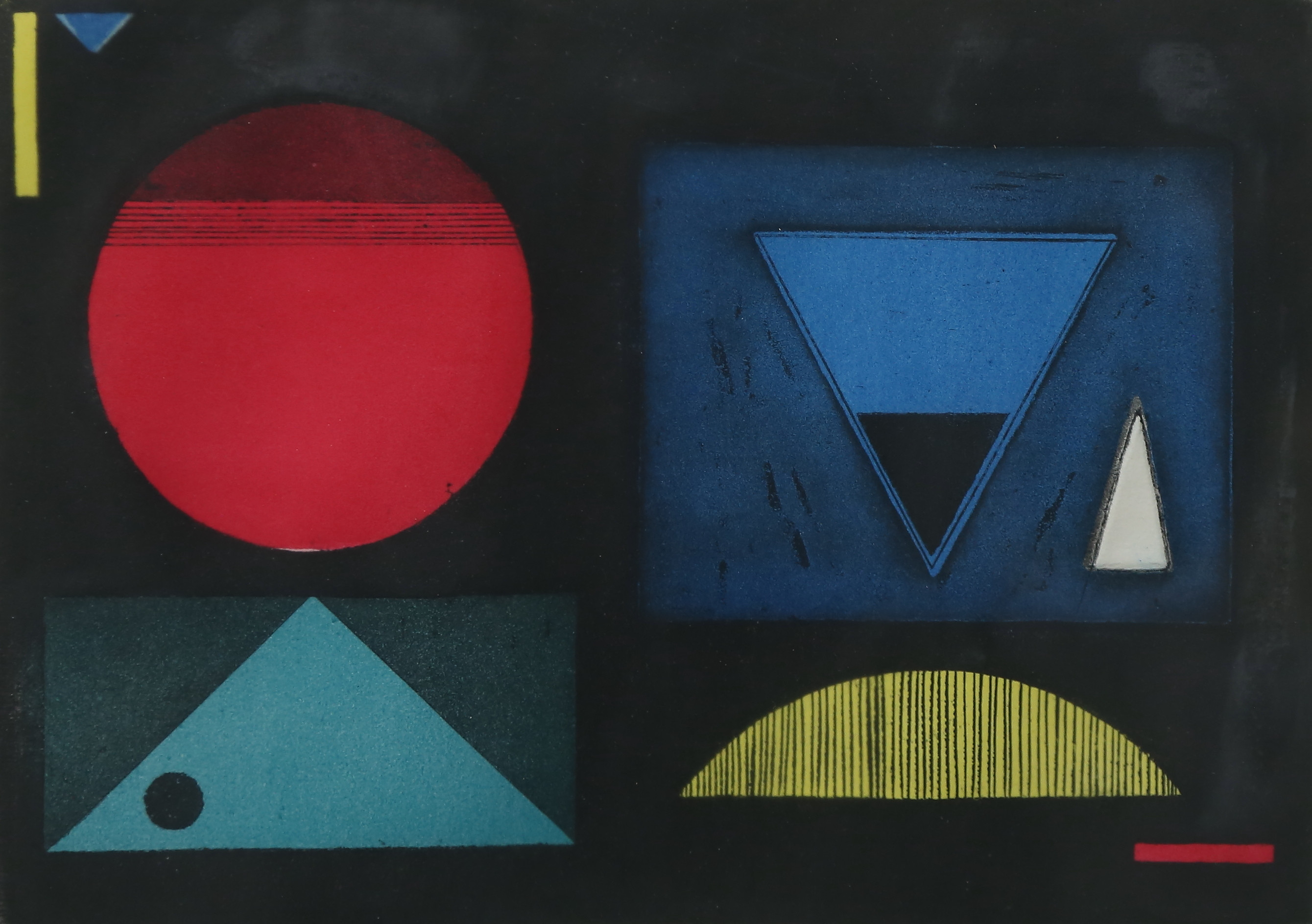 CURT BURSTRÖM. "Nocturne", signerad och daterad Burström -60, 8/150, färgetsning, eget tryck.