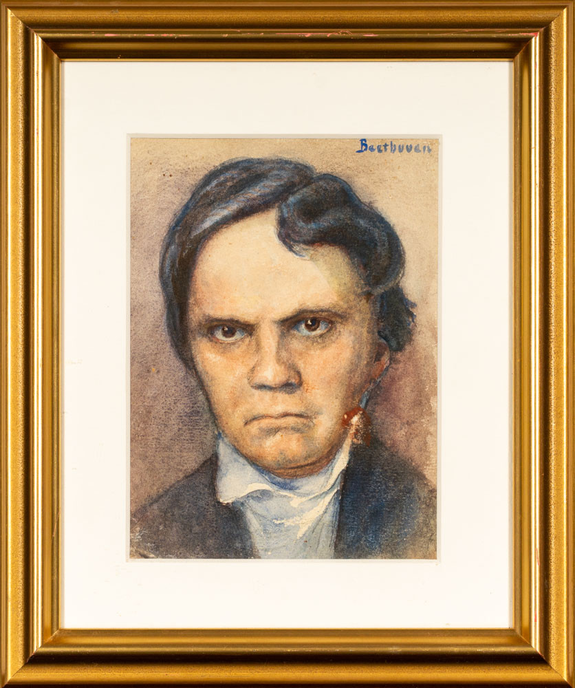 KARL TIRÉN. TILLSKRIVEN. Blandteknik, "Beethoven".