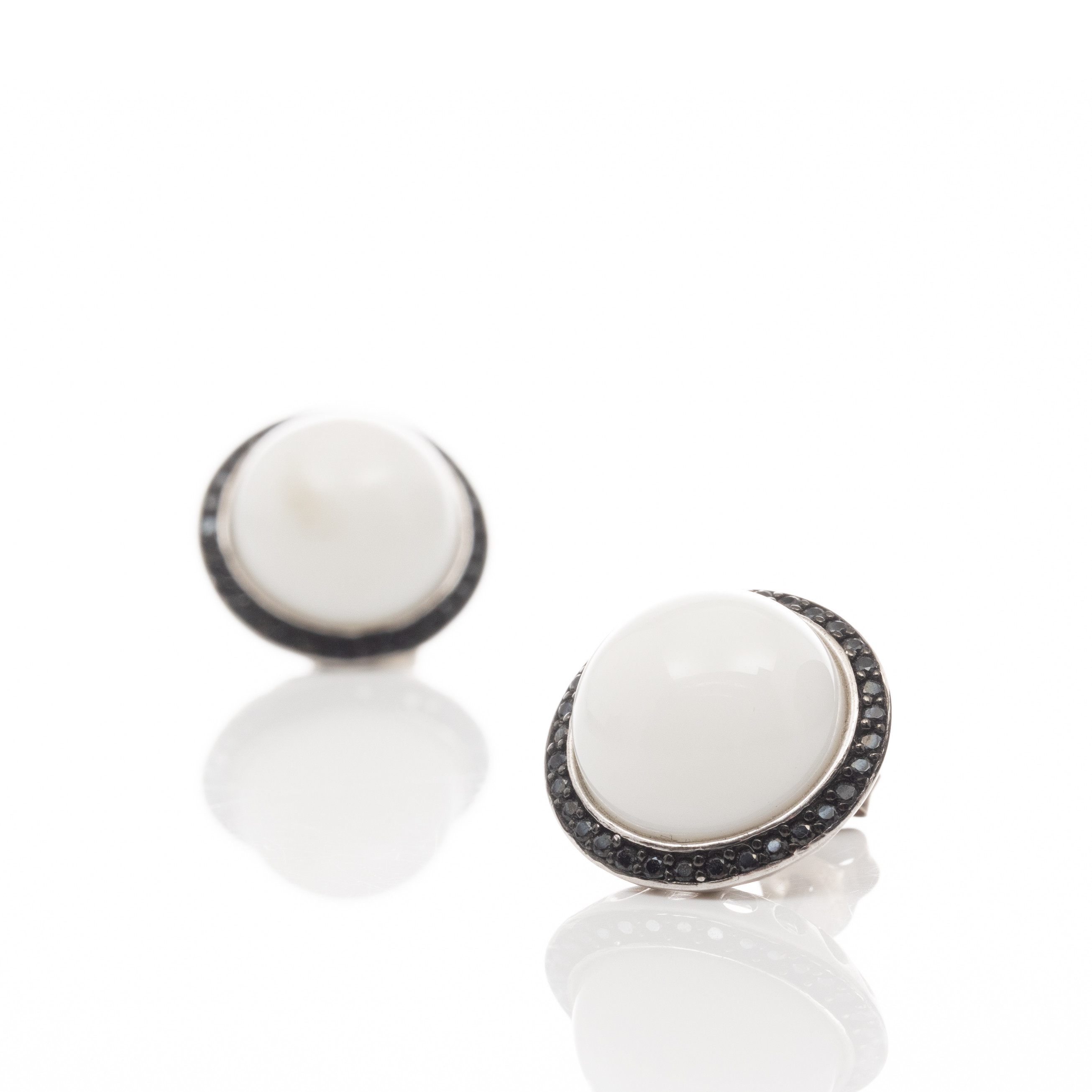 ÖRHÄNGEN, Sterlingsilver, vit sten, cubic zirkoner.