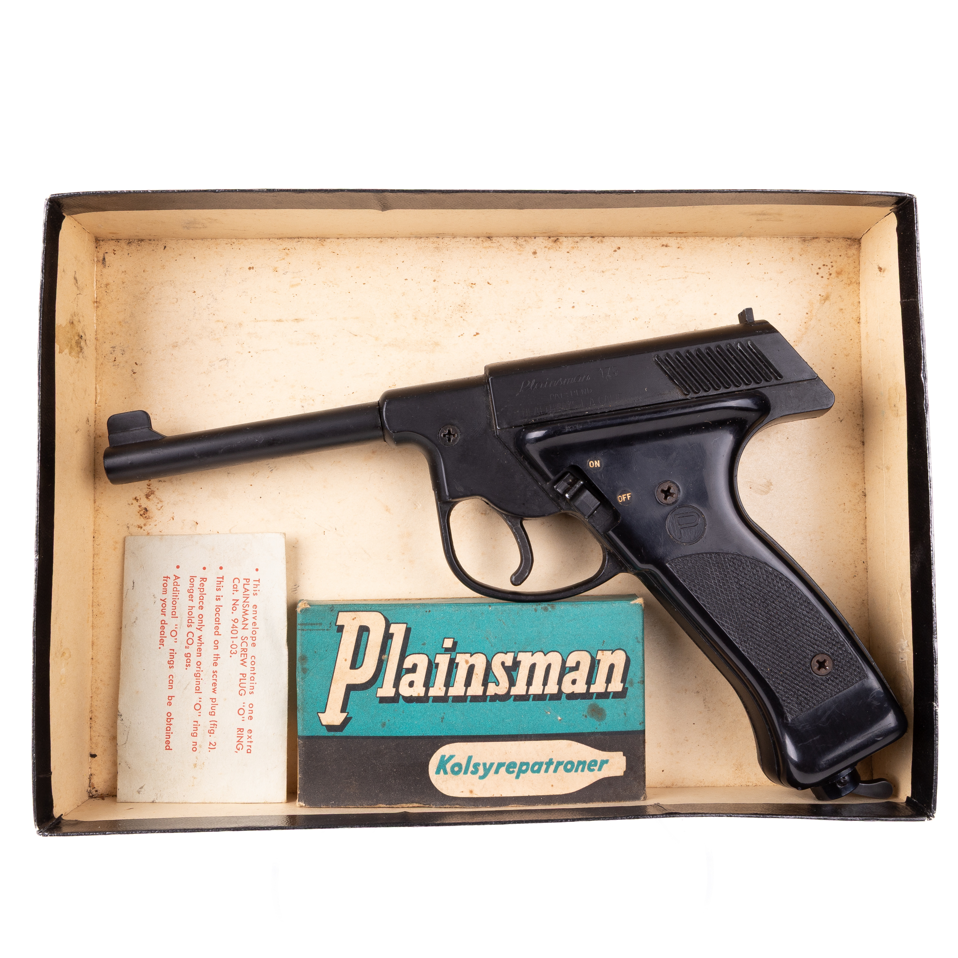 KOLSYREPISTOL, Plainsman 175 Pistol, Stiga/Healthwas, Sverige, 1900-tal.