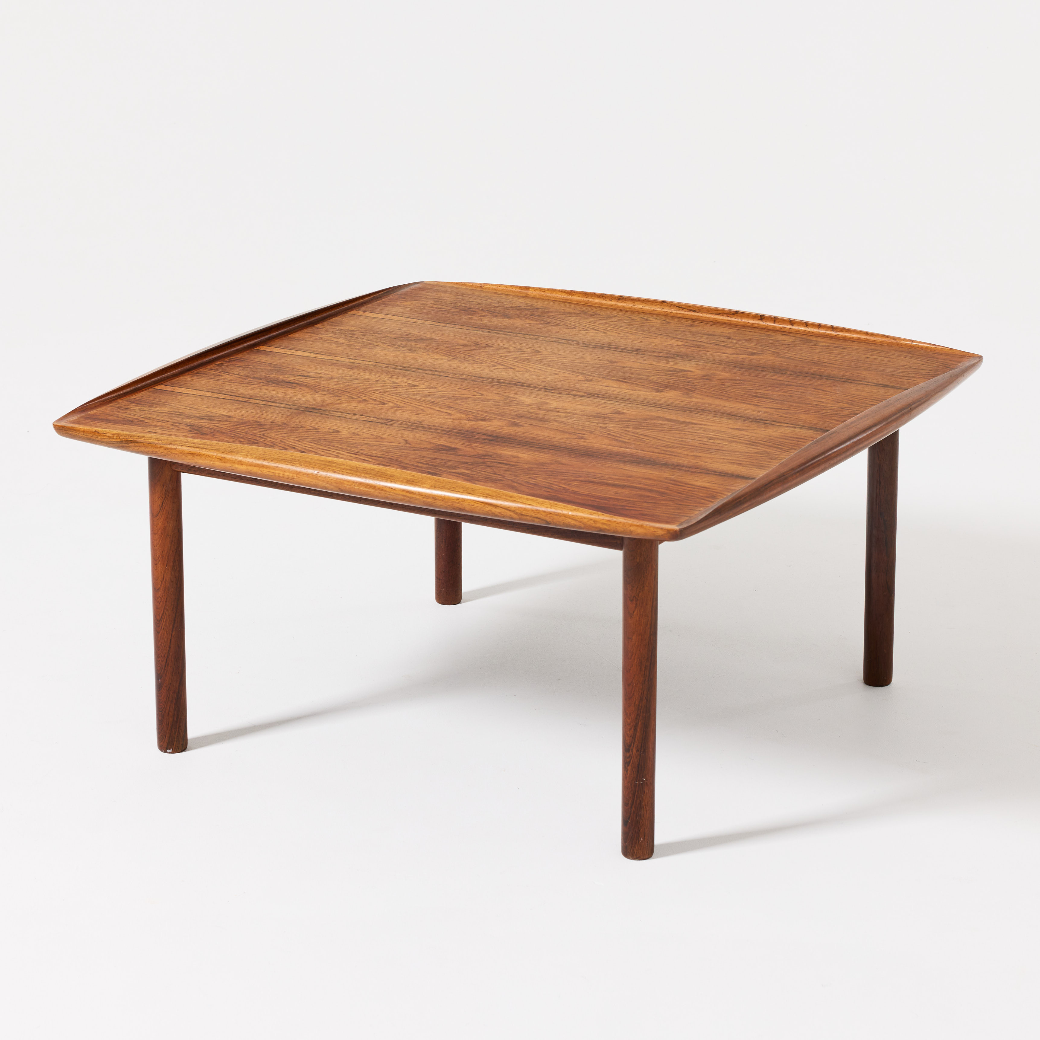 GRETE JALK. Soffbord, Poul Jeppesens Møbelfabrik, Danmark 1950/60-tal, för Illums Bolighus, palisander.