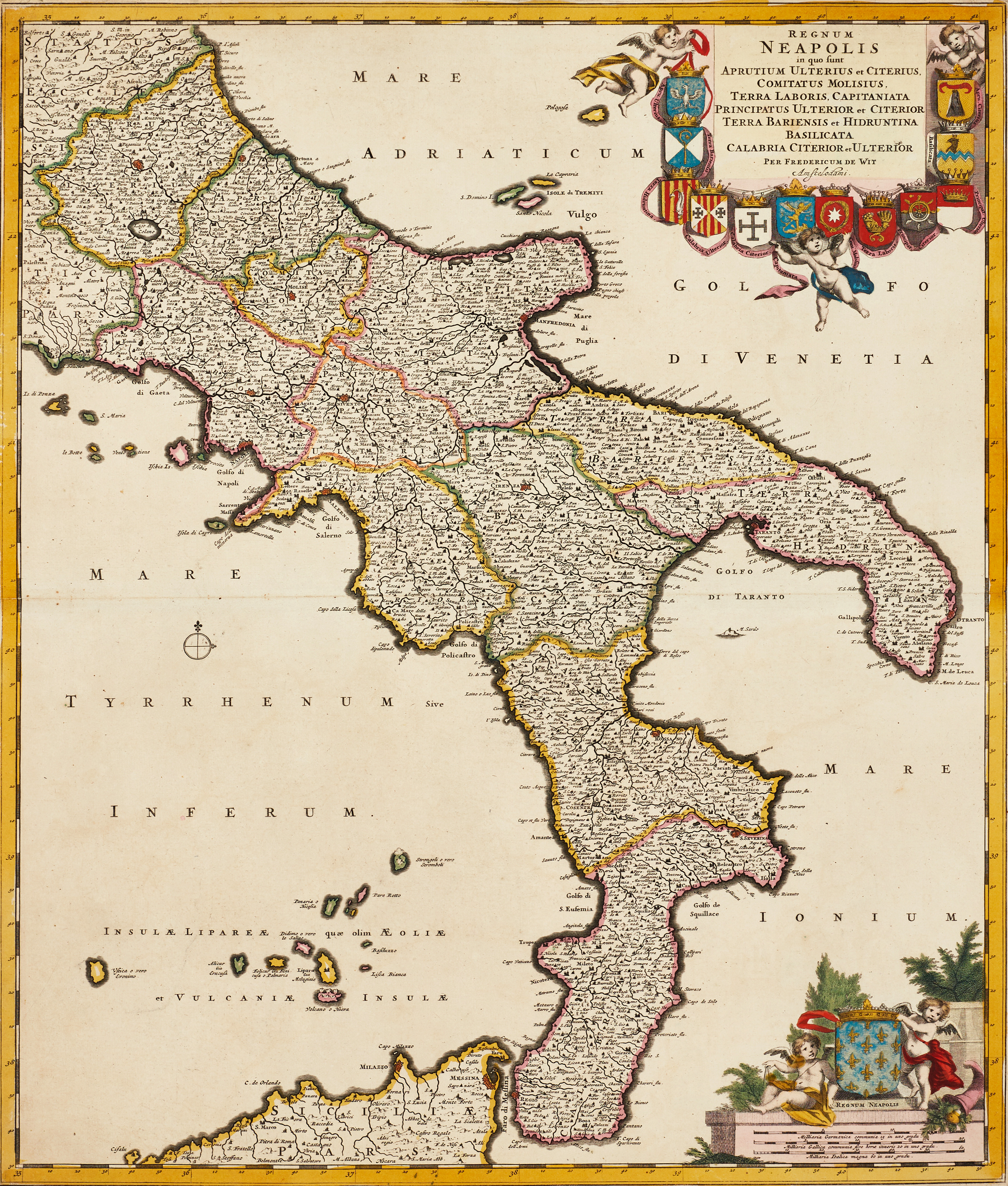 DE WIT, Regnum Neapolis, ca 1680.