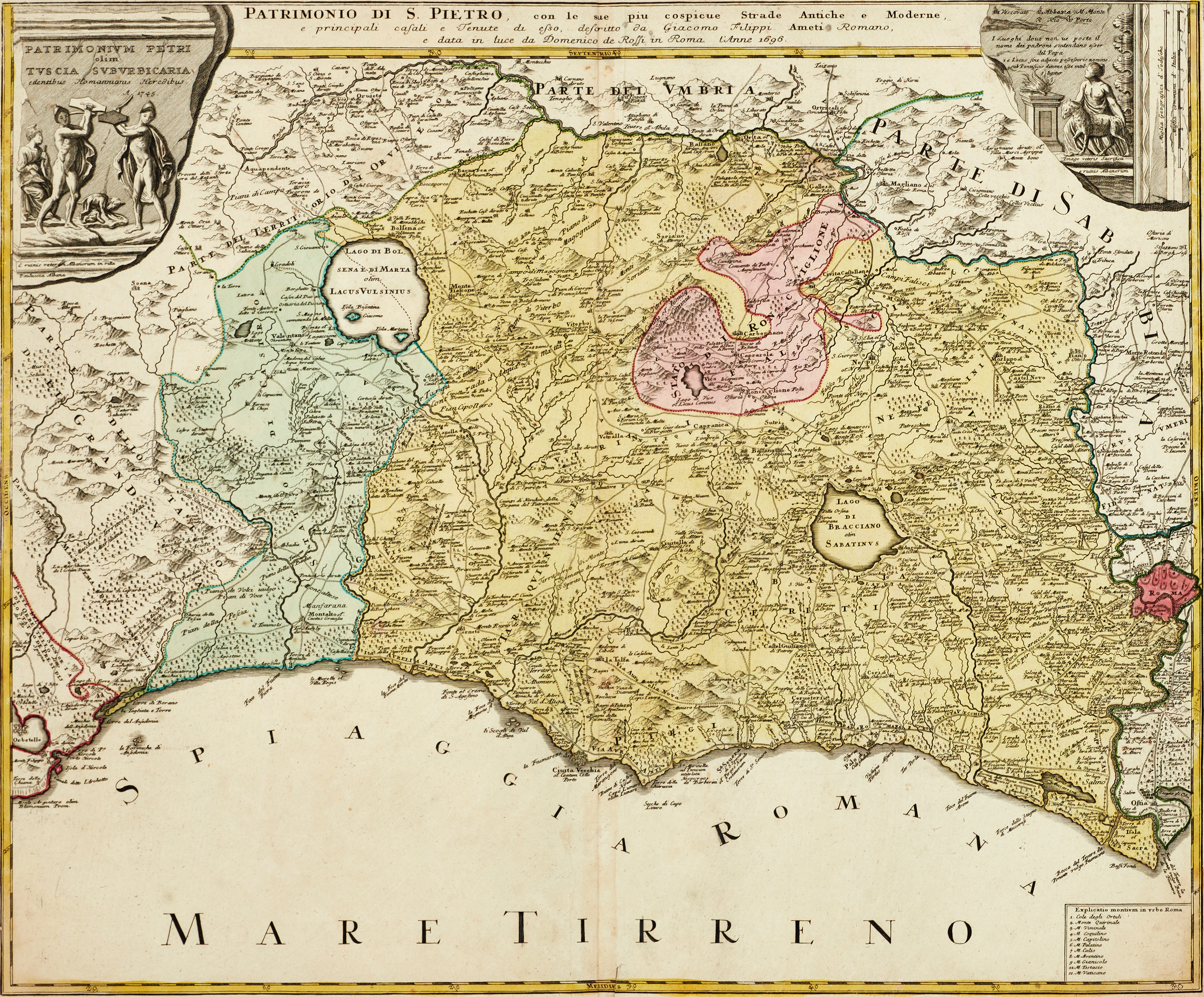 HOMANN (HEIRS), Patrimonium Petri olim Tuscia Suburbicaria, 1745.