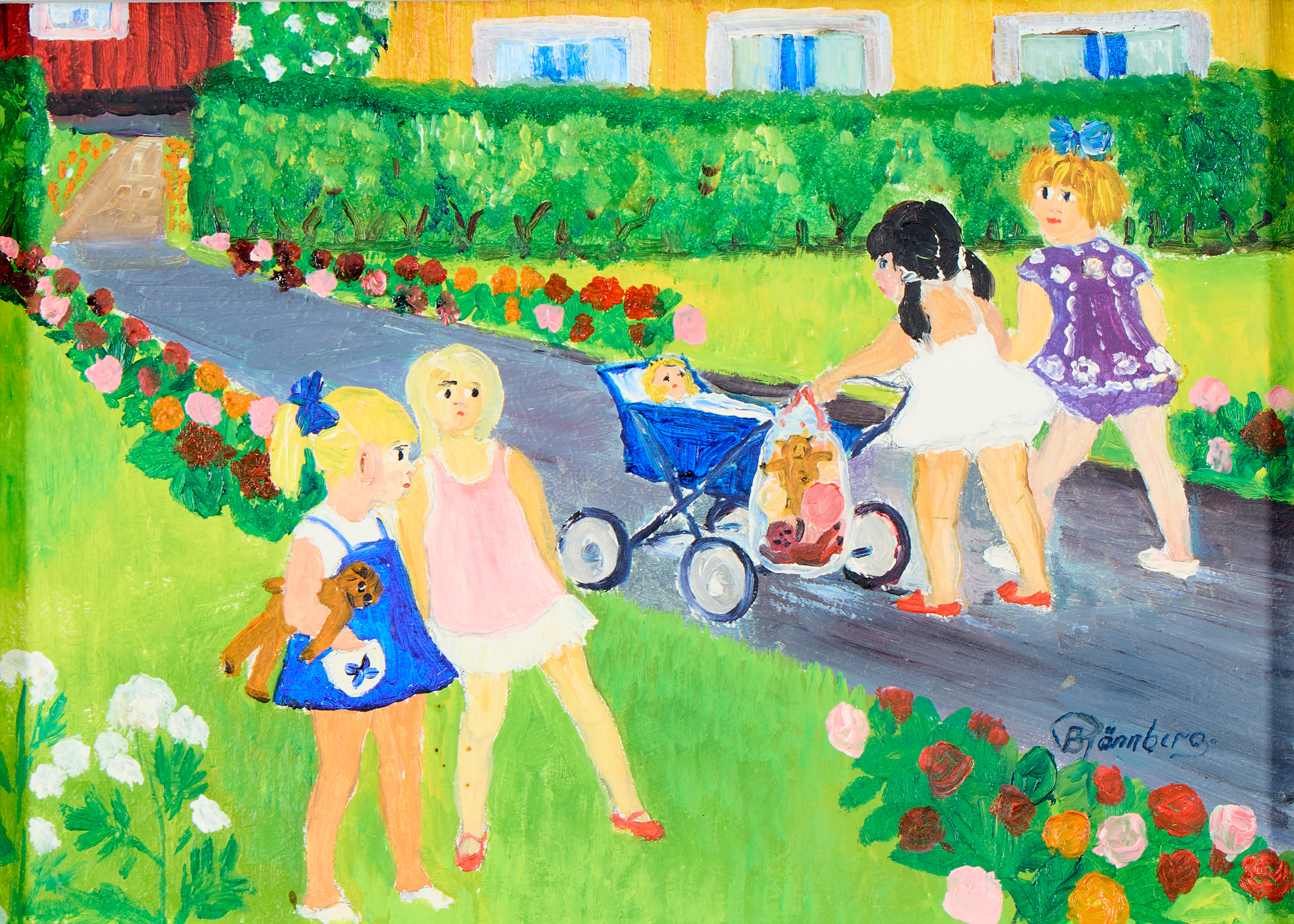 BEDA RÖNNBERG. "Flickorna i parken".