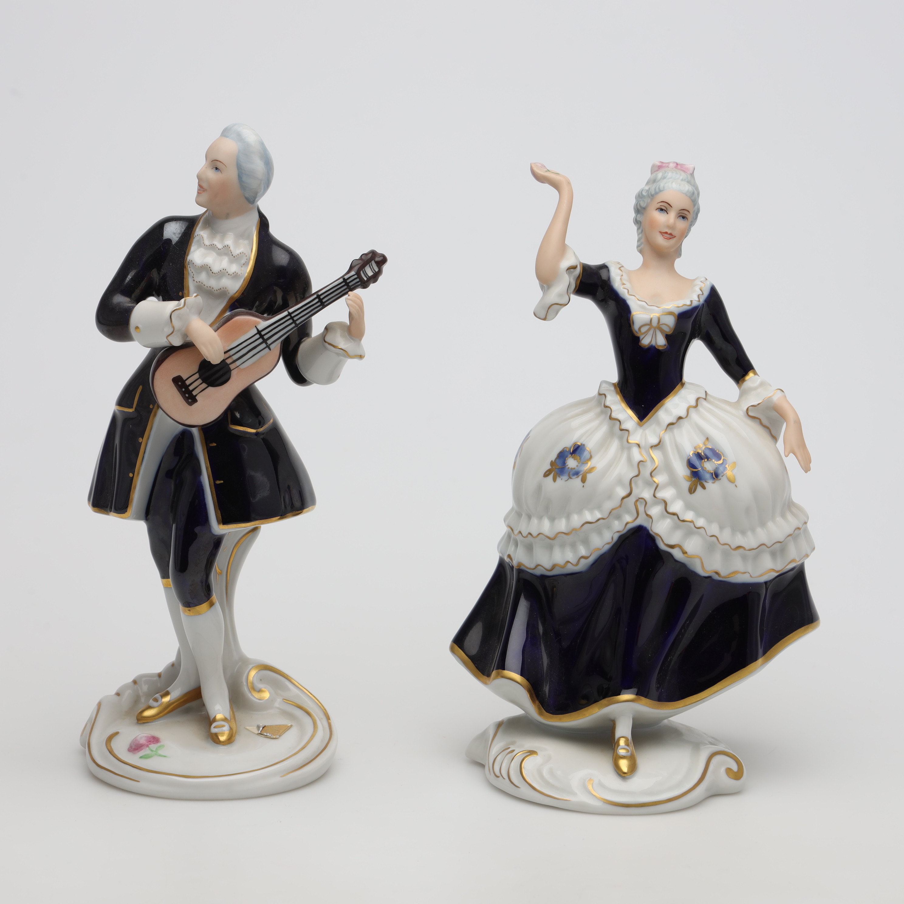 FIGURINER, 1 par, porslin, Royal Dux.