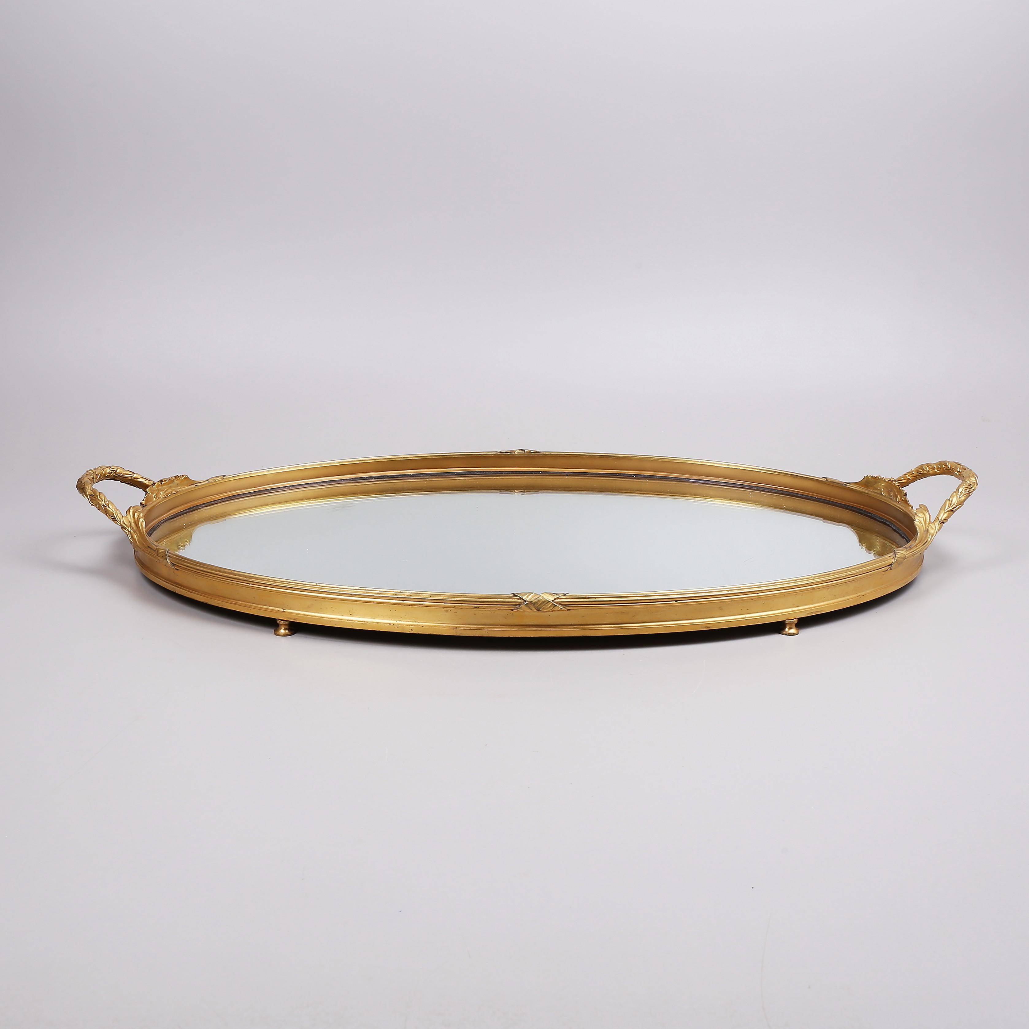 BORDSPLATÅ, spegelglas/mässing, gustaviansk stil, 1900-tal.