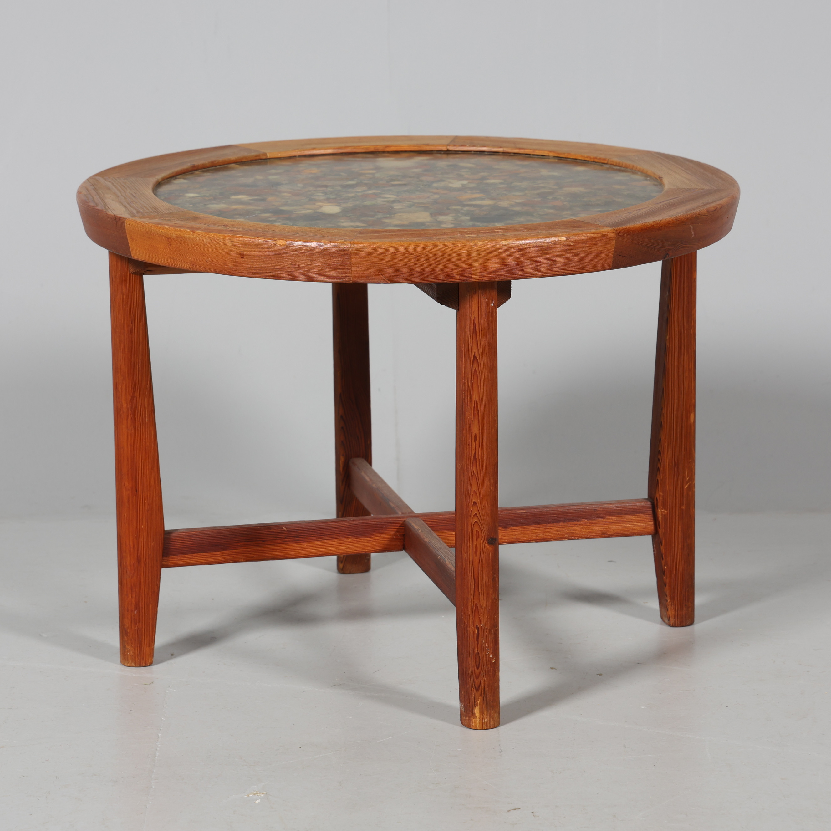 SOFFBORD, trä samt skiva med stendekor.