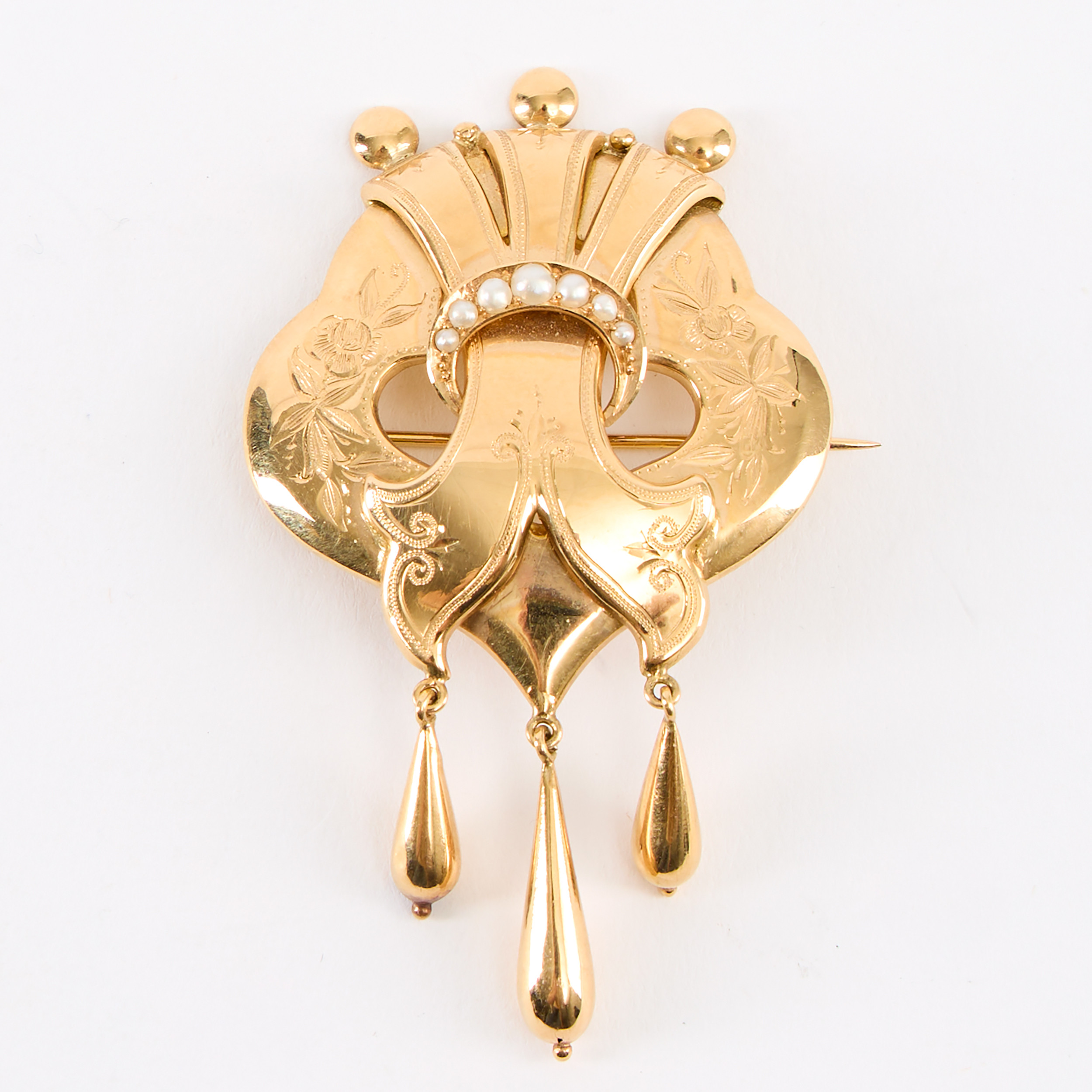 BROSCH, guld 18K, Stockholm 1917.