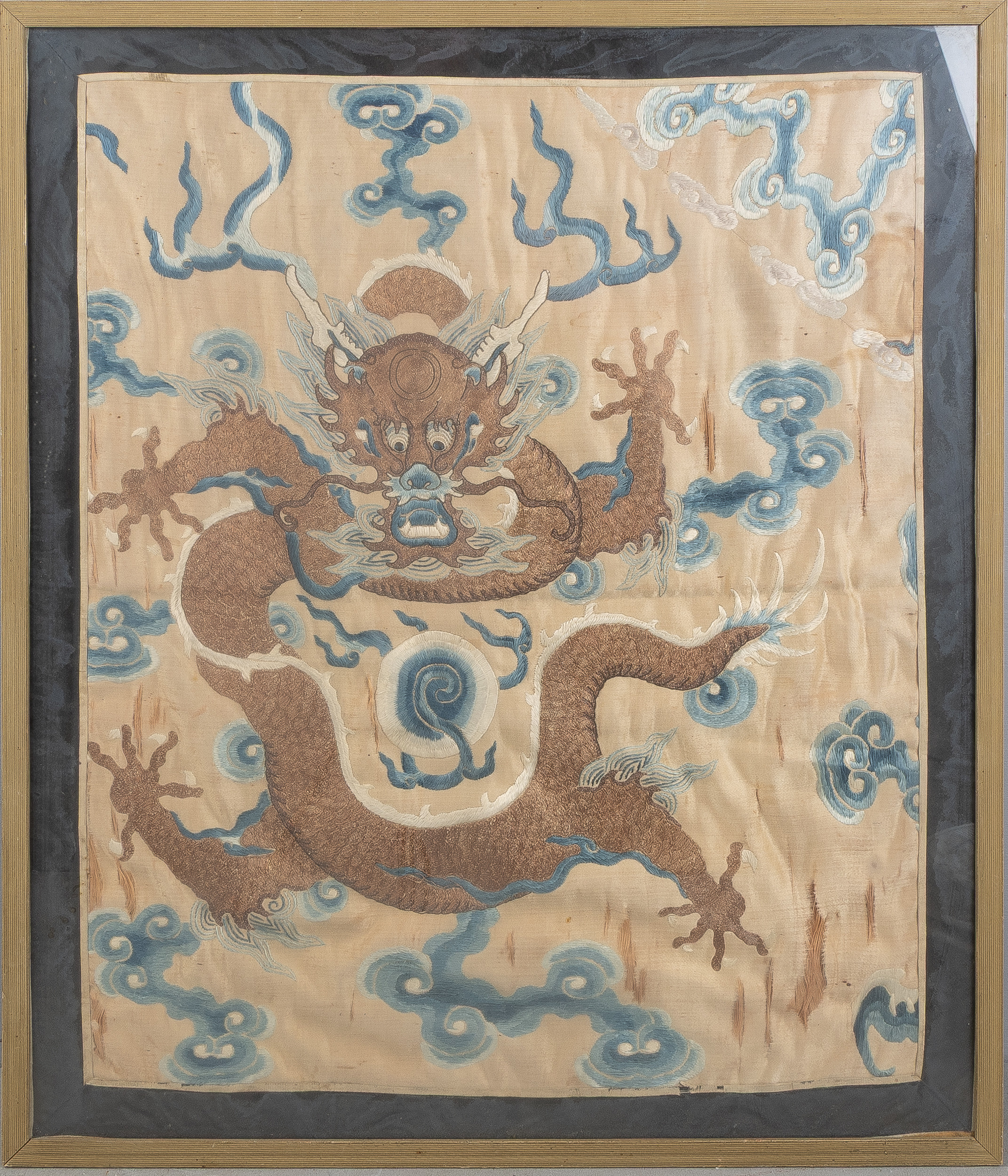 SIDENBRODERI, Kina, 1700/1800-tal.