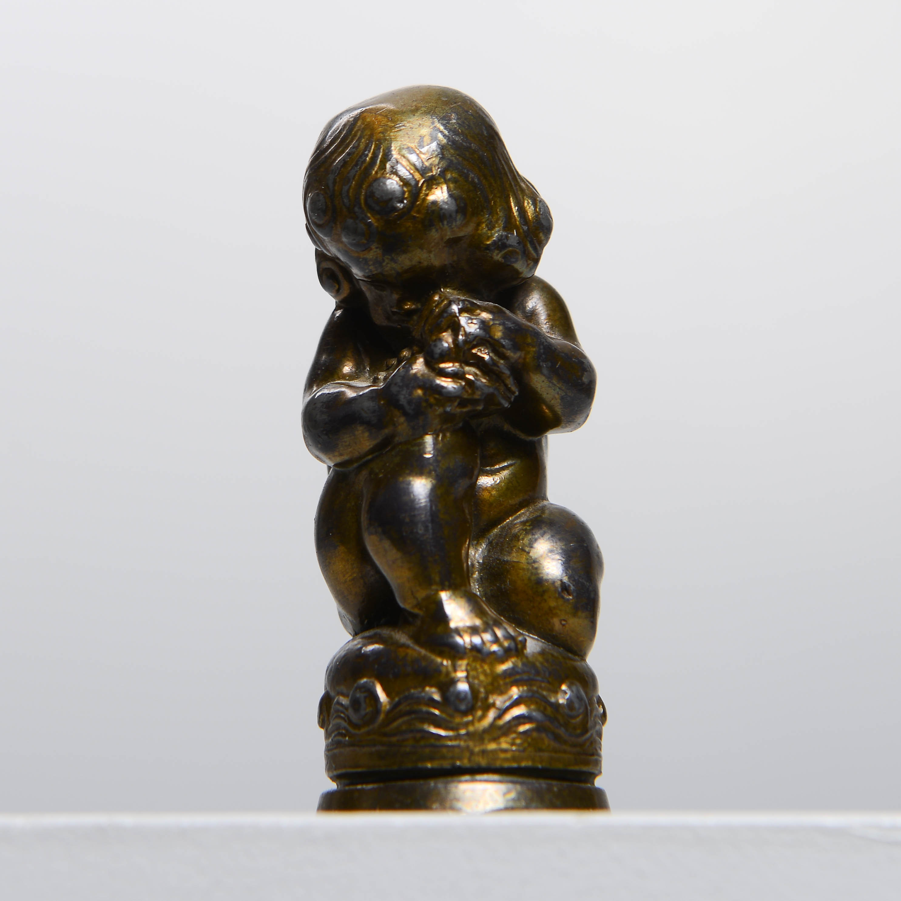 ASTRI BERGMAN-TAUBE. Sigillstämpel, patinerad metall, 1900-talets senare del.