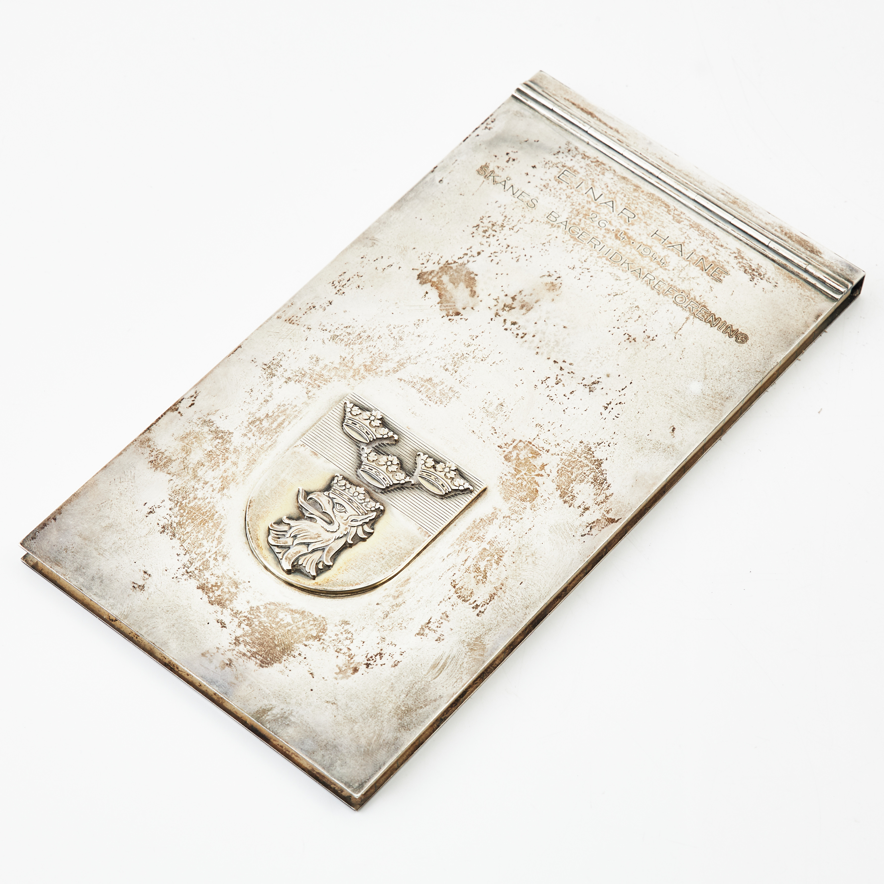 WIWEN NILSSON. Anteckningsblock, sterlingsilver, Lund 1944.