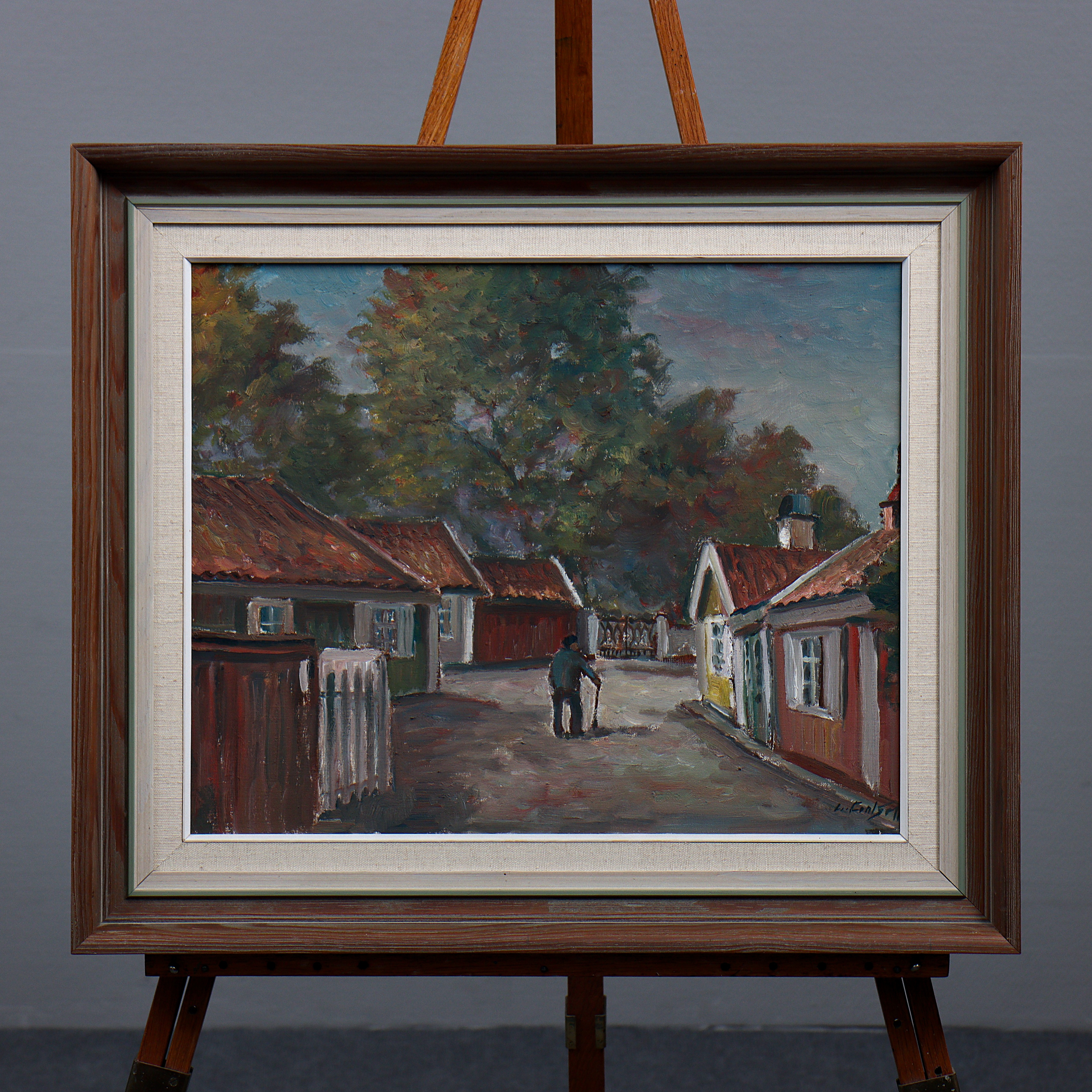 LAGE CARLSSON. (f. 1907) OLJA PÅ DUK, SIGNERAD.