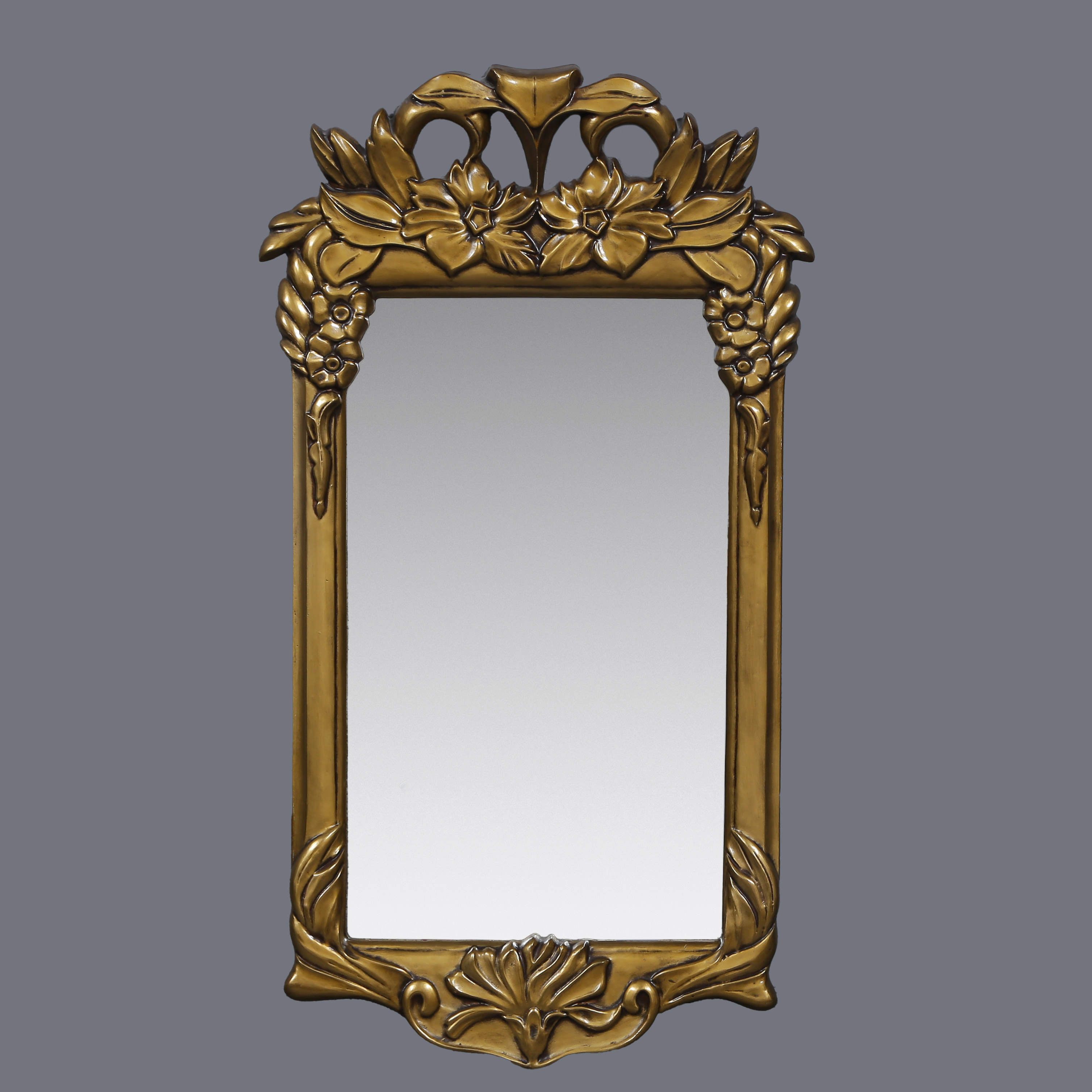 SPEGEL, BRONSERAD, 1900-TALETS MITT.