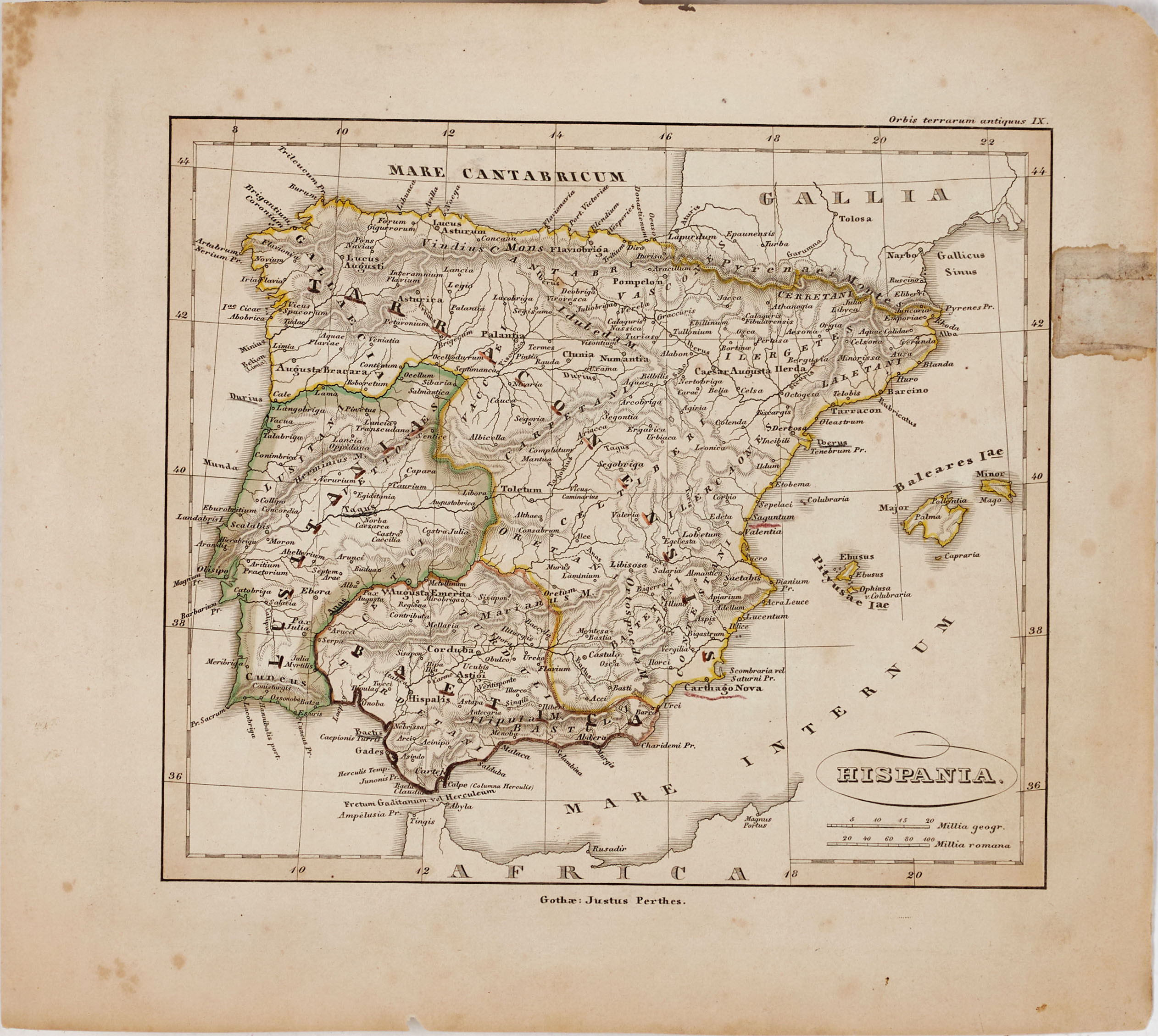 MALTE-BRUN, två kartor ur Atlas Complete du Precis de la Geographie Universelle, 1812. VAN KAMPEN, tre kartor ur Orbis Terrarum Antiquus, ca 1850.
