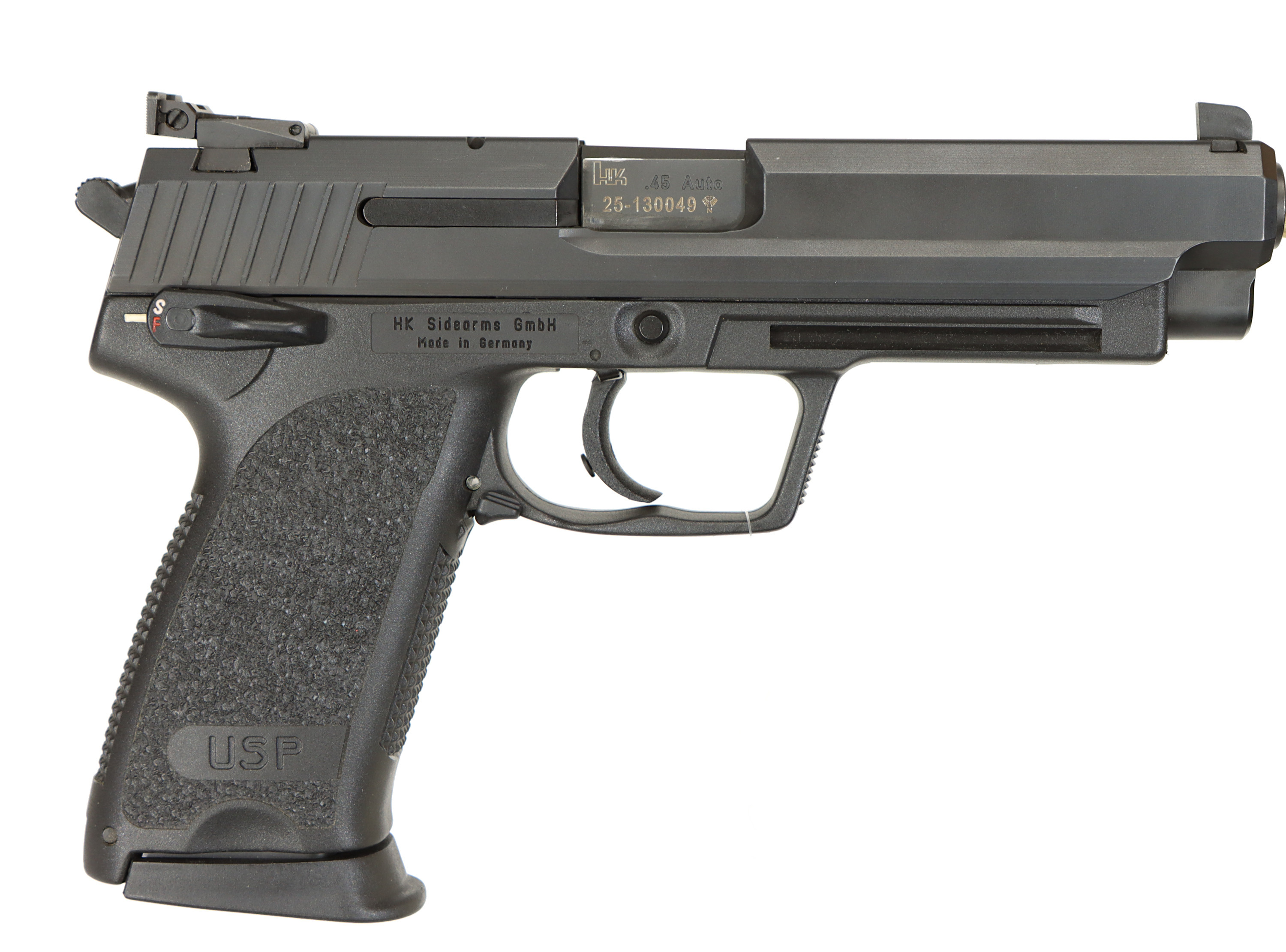PISTOL, Halvautomat, fabrikat Heckler& Koch, modell USP Expert, kaliber .45ACP, tillv.nr 25-130049, se-nr SE2299137.