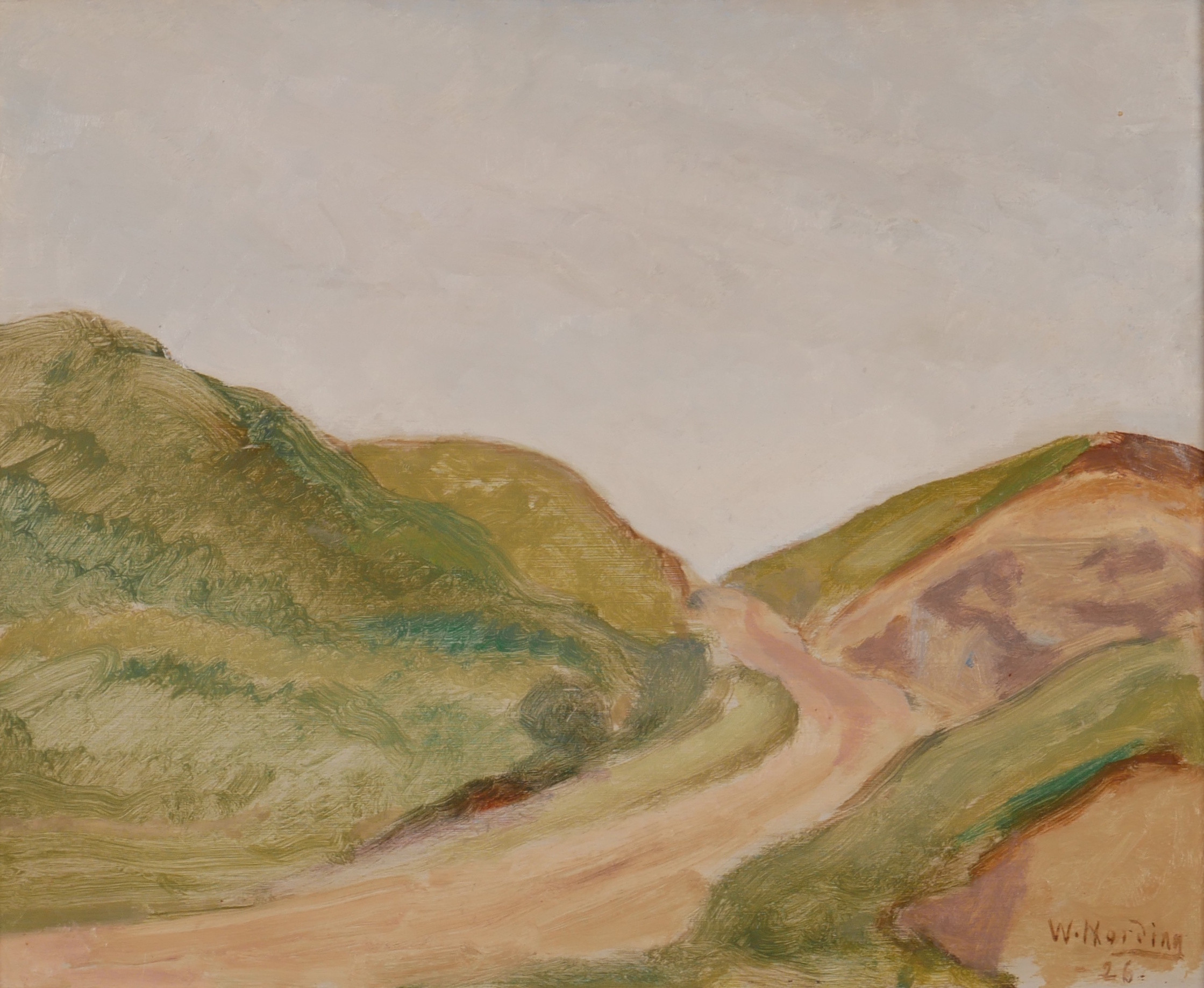 WILLIAM NORDING. "Från Kivik", olja på platta, signerad W. Nording -26.