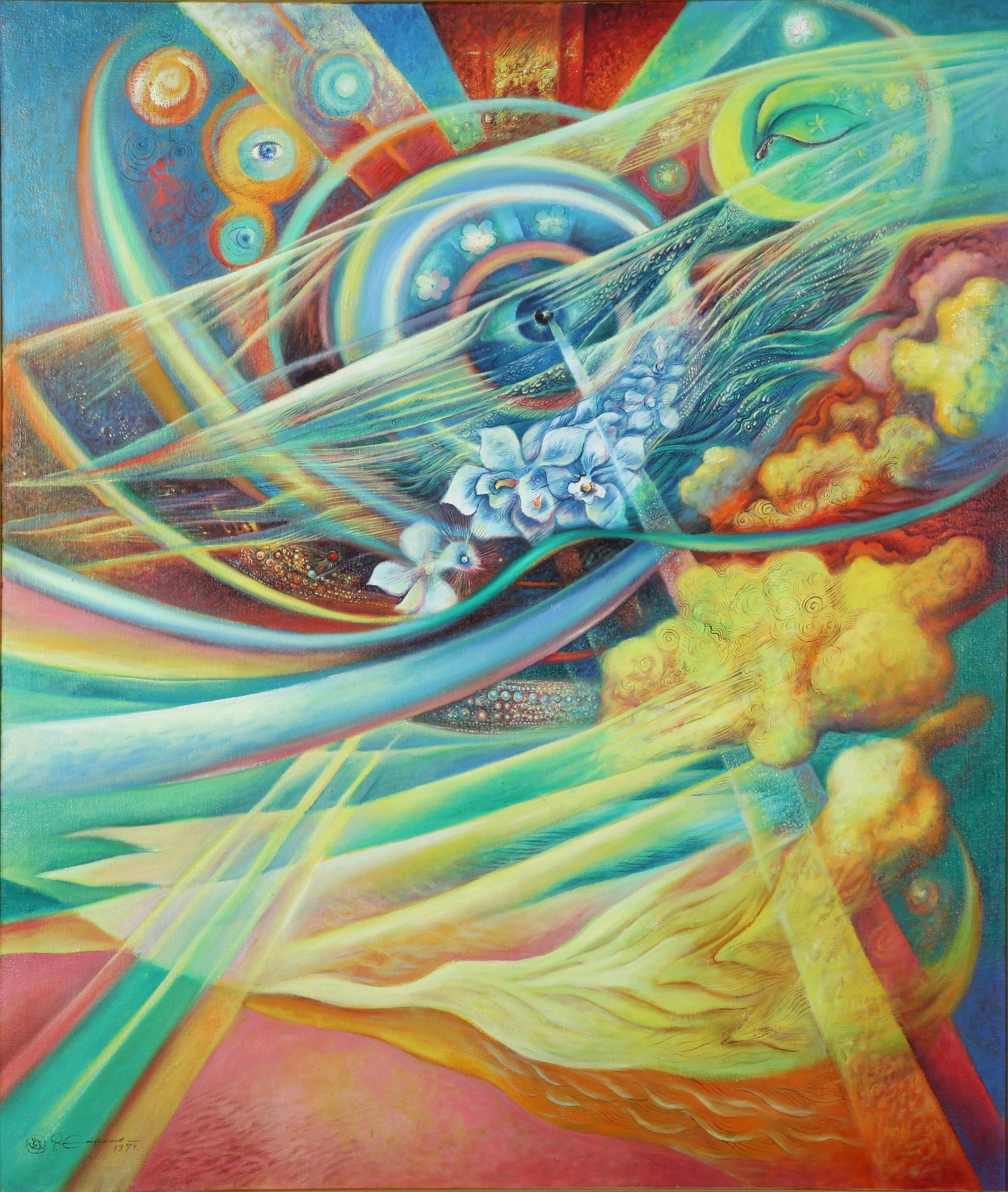 PRATUANG EMJAROEN. 1935-2022. Olja på duk, signerad, -74.