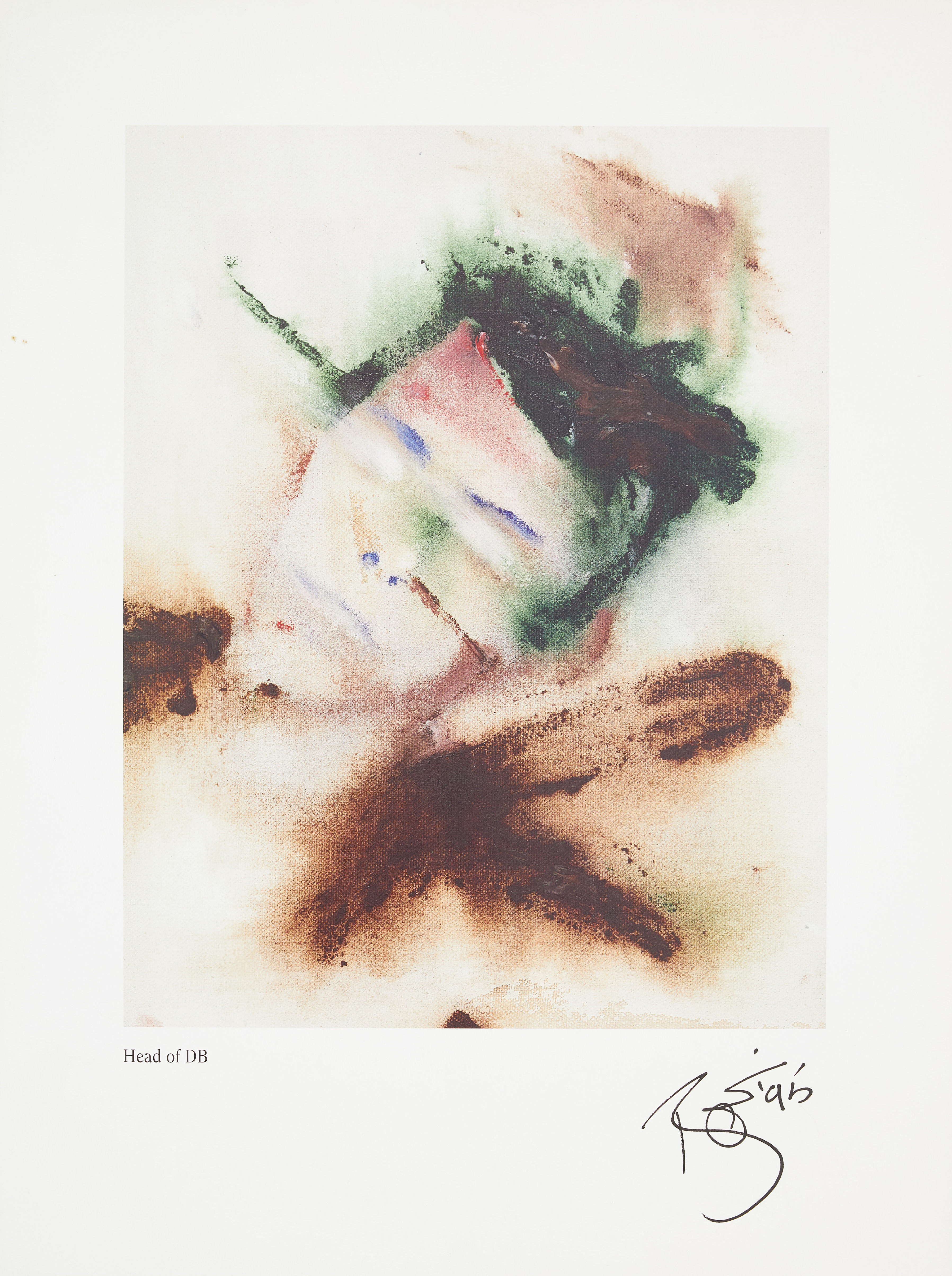 DAVID BOWIE. Självporträtt, "Head of DB", grafiskt blad, signerad i trycket.