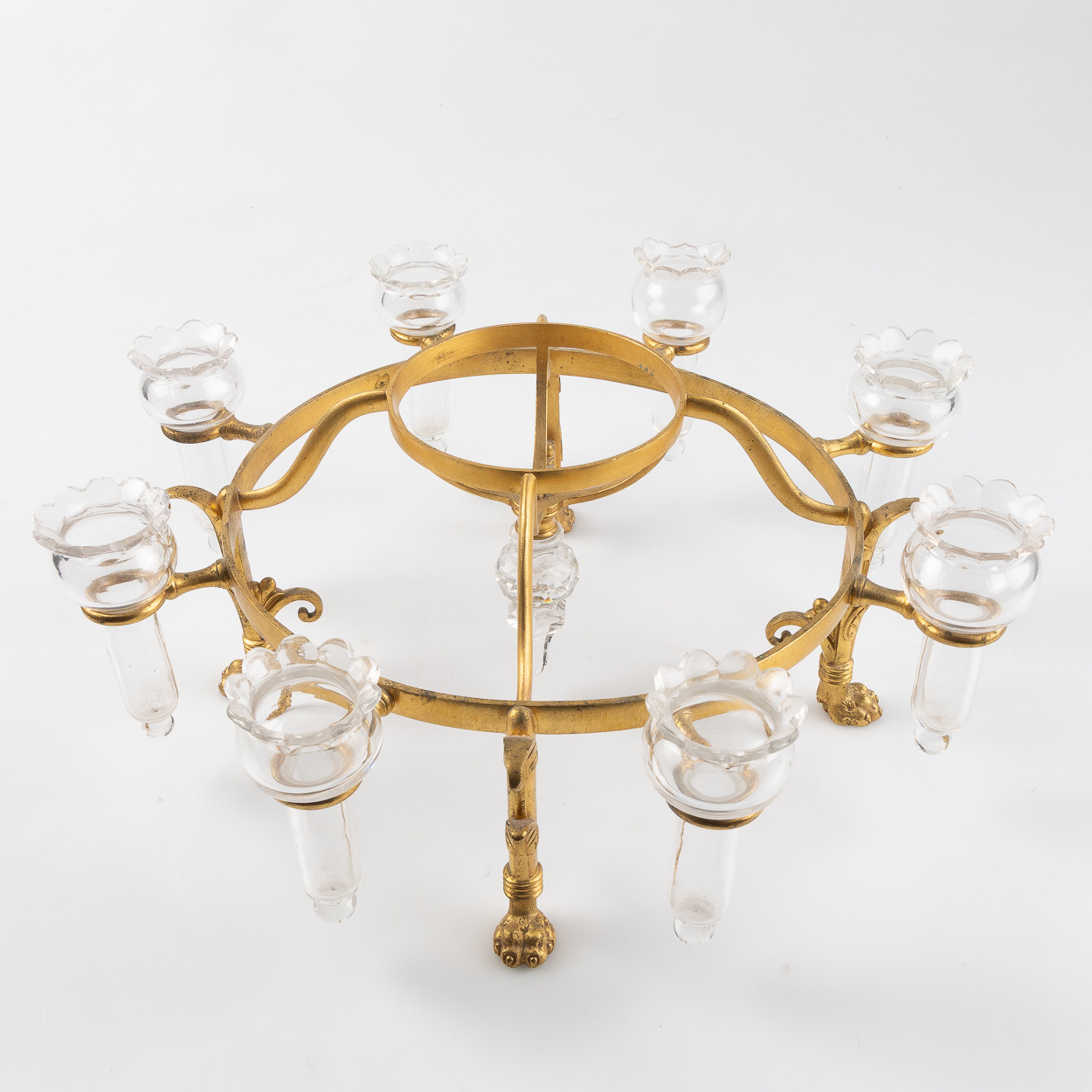 EPERGNE, centerpeice, förgylld mässing, nygotisk, F&C Osler London & Birmingham, 1885.