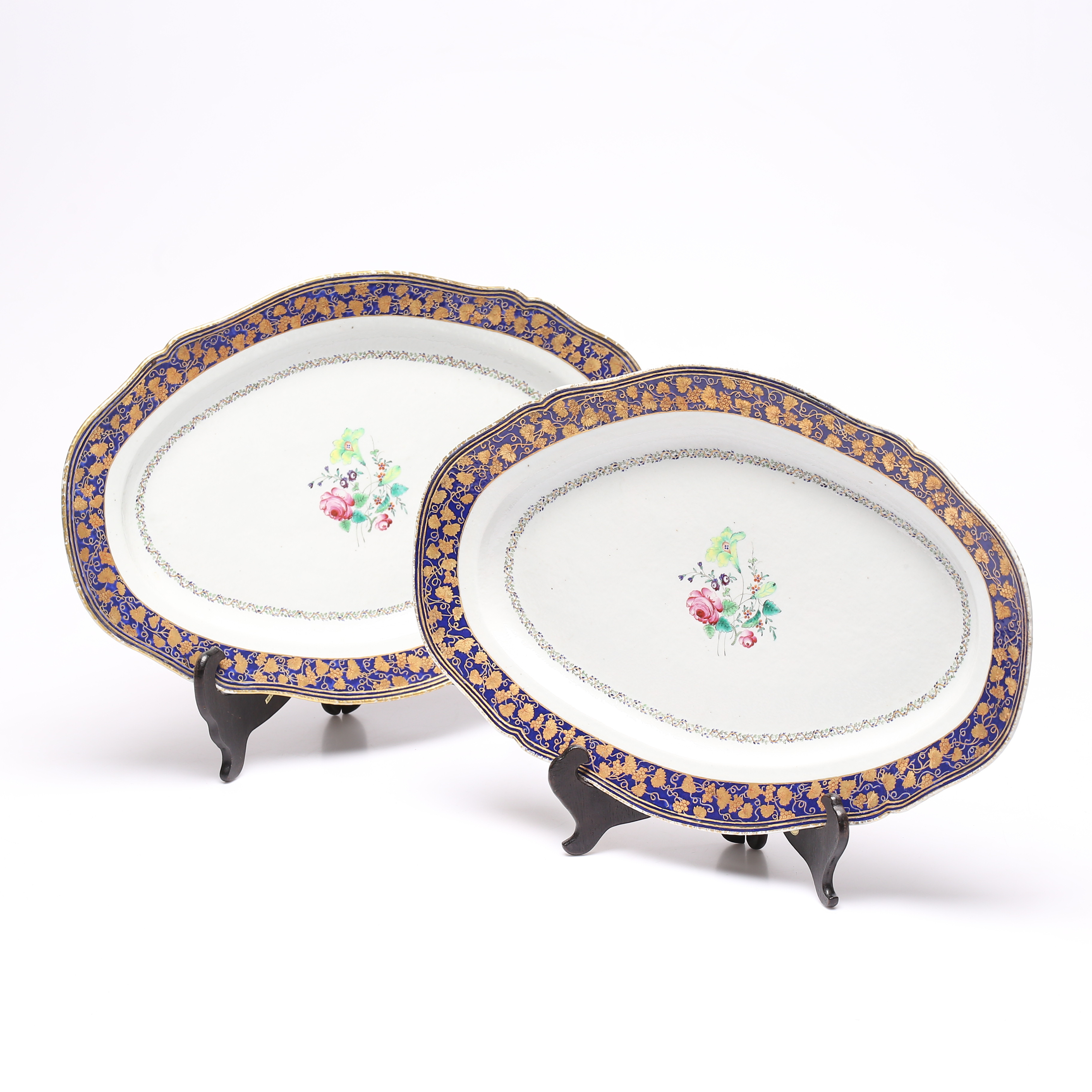 FAT, 1 par, porslin, kompaniporslin, Qingdynastin, Qianlong (1736-95).