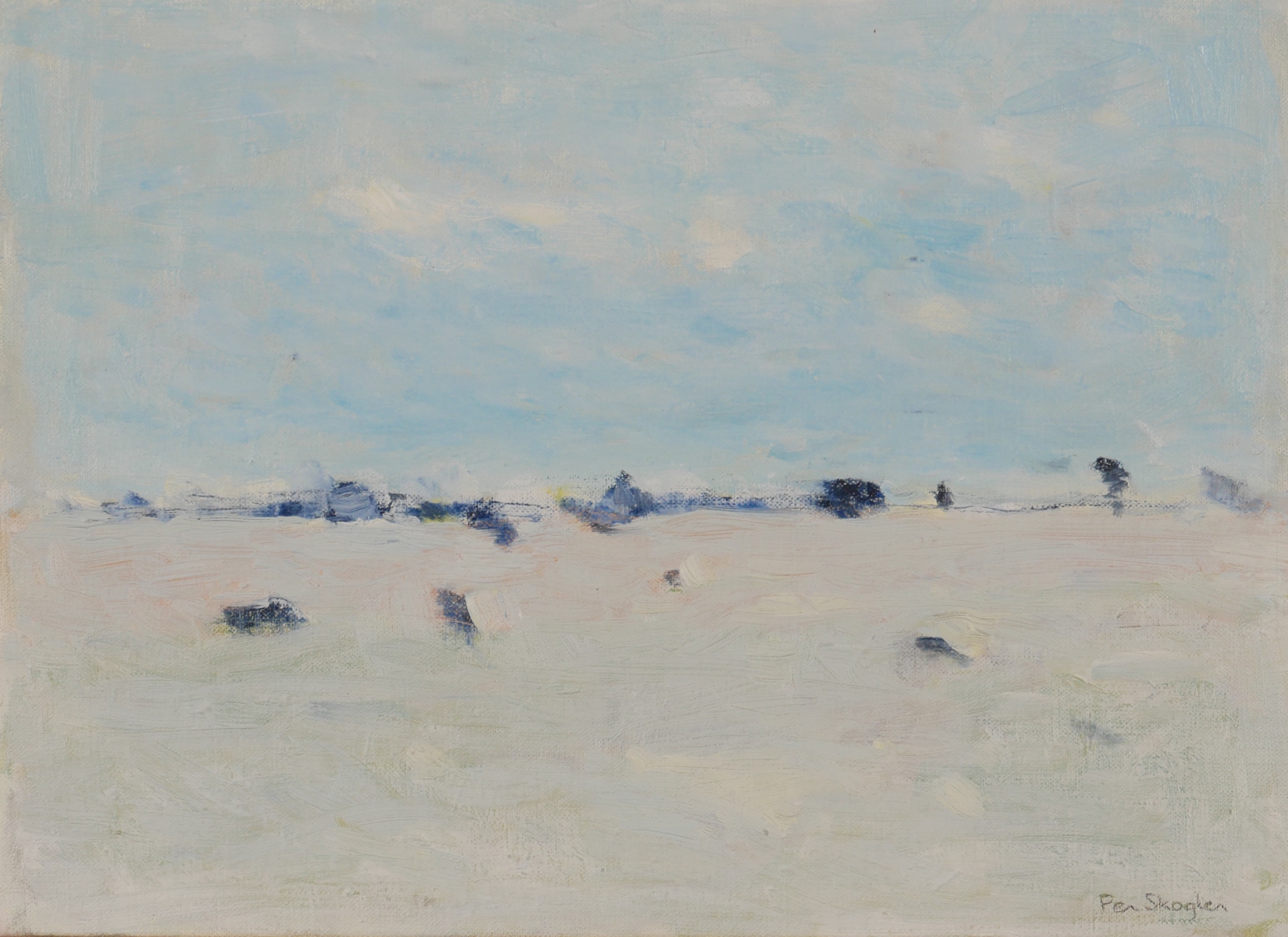 PER SKOGLER. "Vinteralvar", olja på duk, signerad Per Skogler.