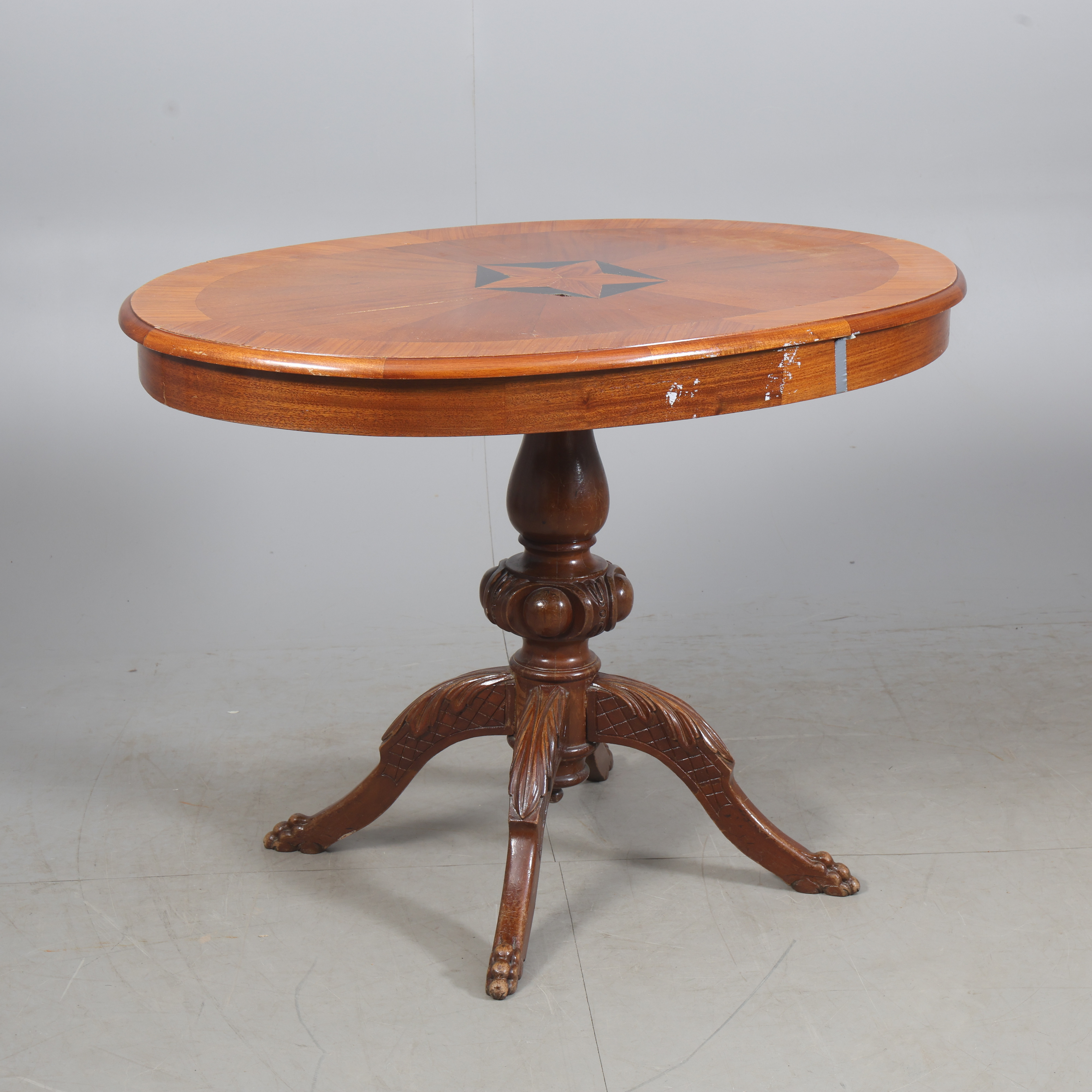 SALONGSBORD, empirstil, intarsia, 1900-talets början.