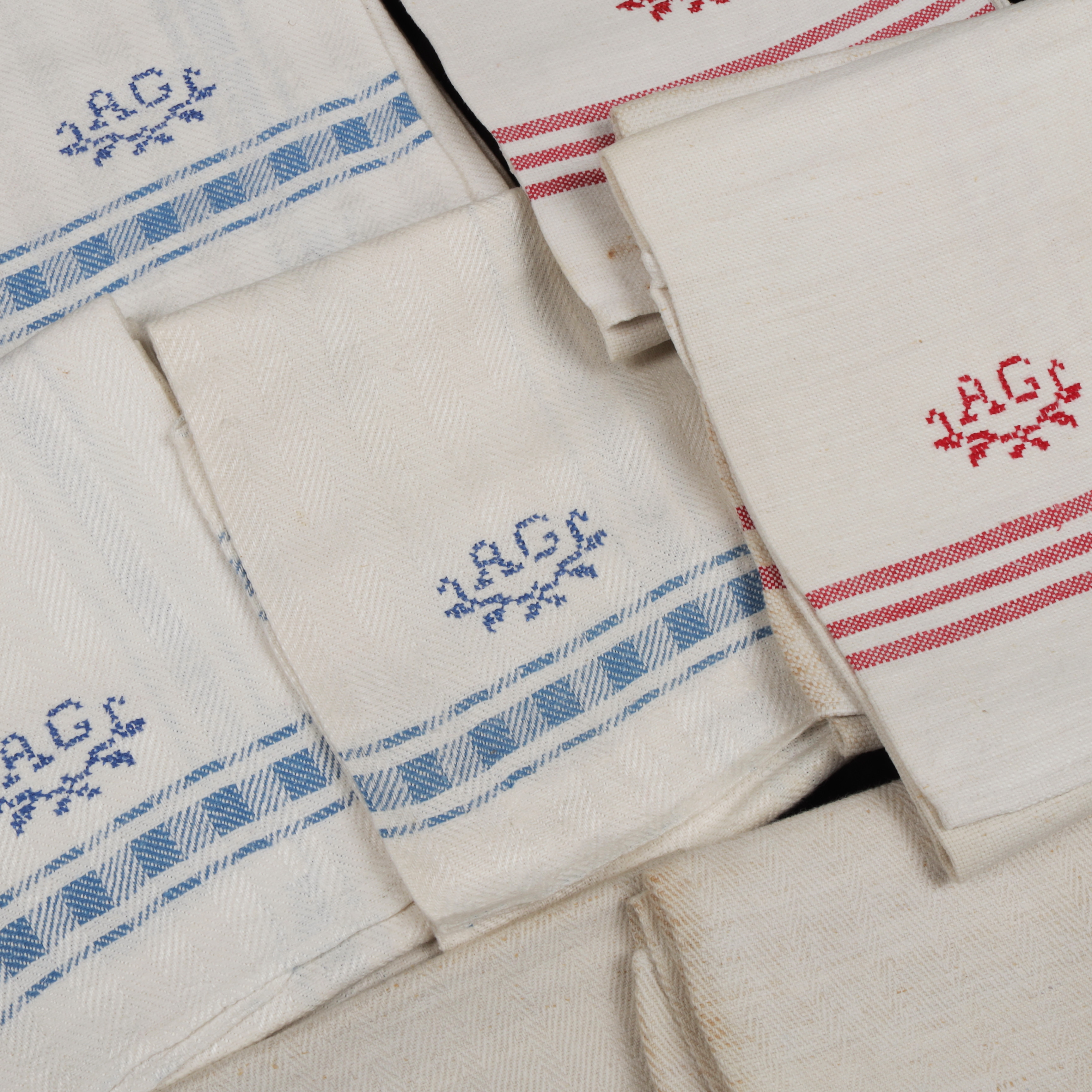 HANDDUKAR, 14 st, linne mm, 1900-tal.