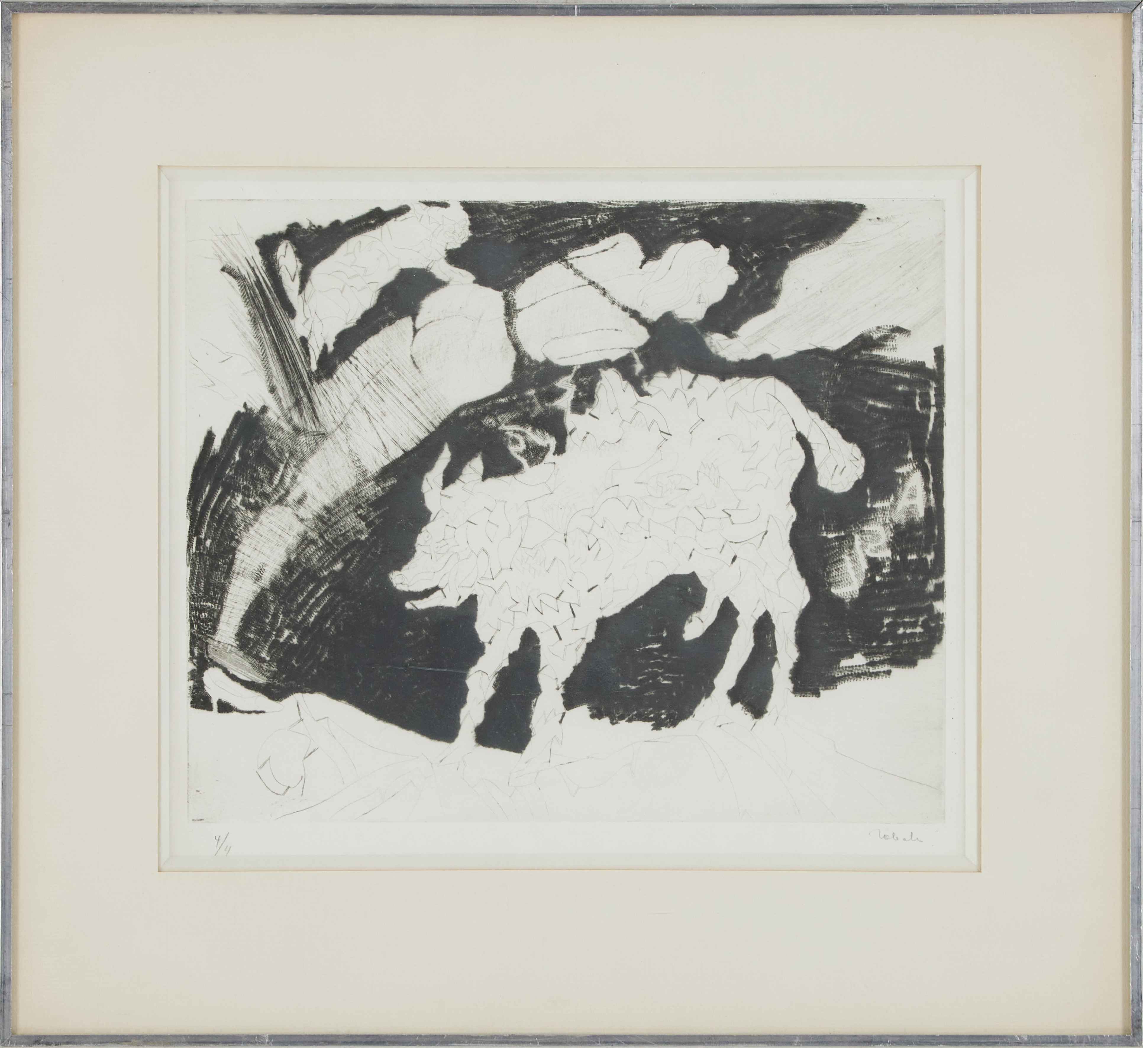 FRANCISCO TOLEDO (MEXICO 1940-2019). "Mujer atada y Puerco".