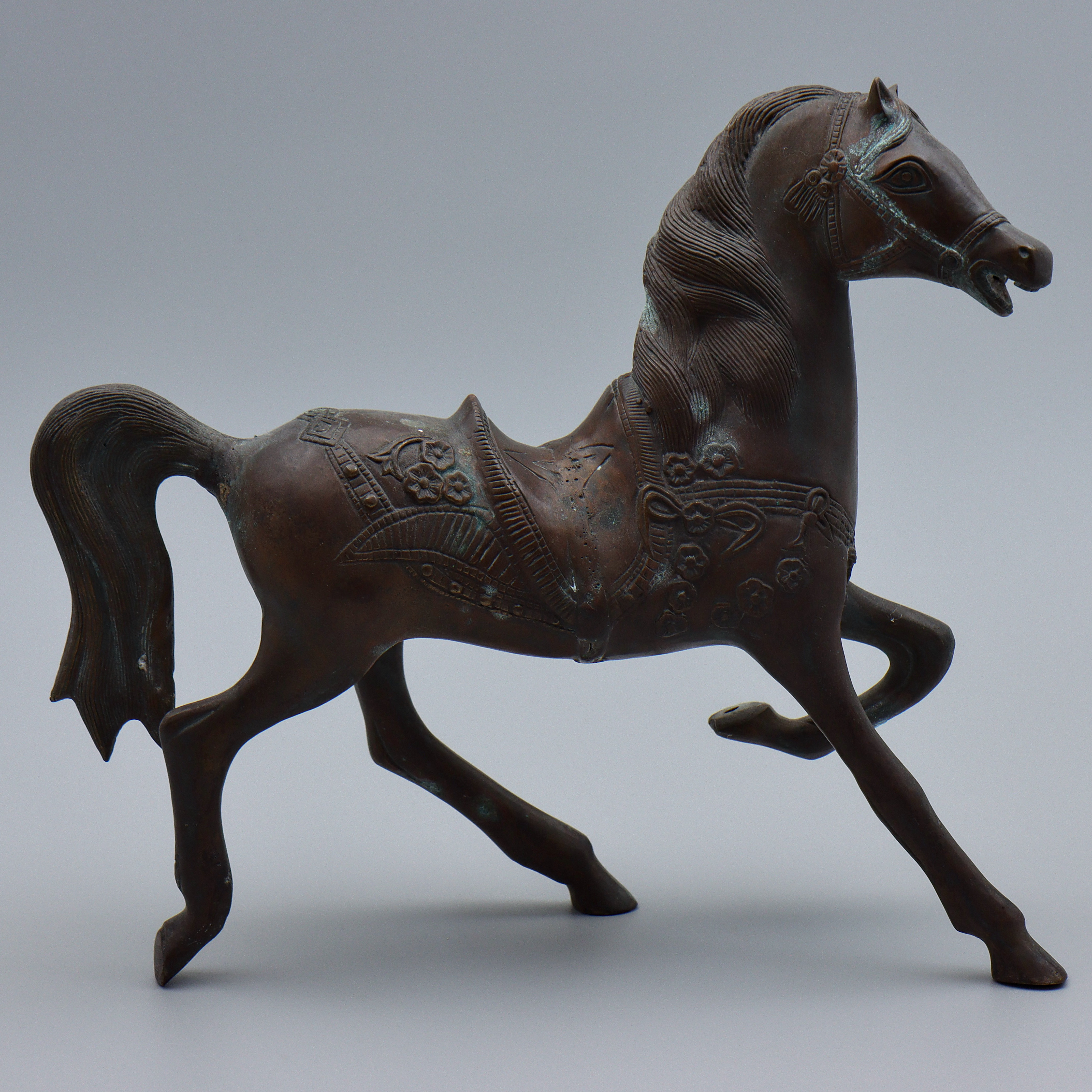 SKULPTUR, BRONS, HÄST (28cm) 1900-TAL.