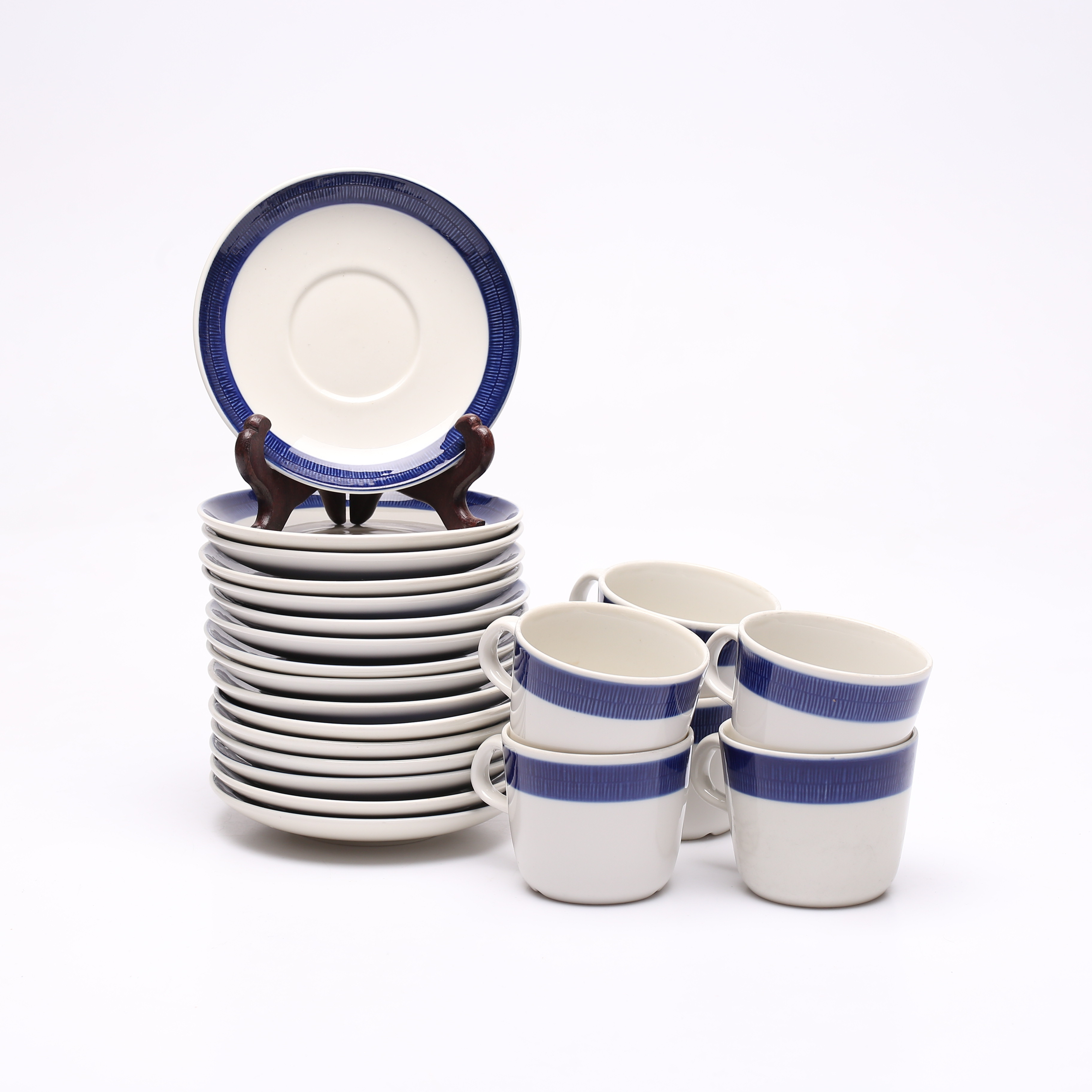 SERVISDELAR, Koka blå, 6 koppar med 16 fat.