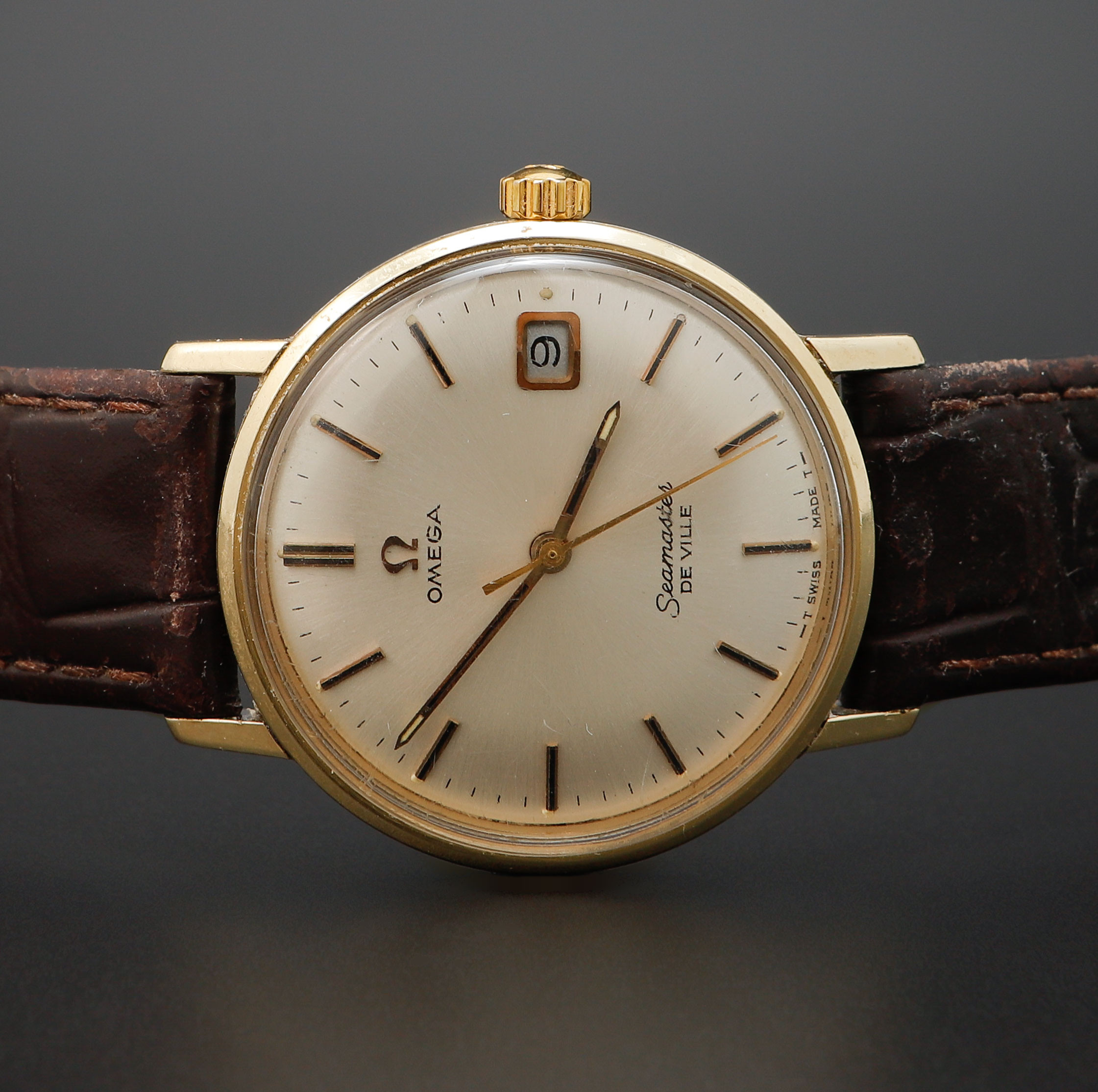 ARMBANDSUR, Omega, Seamaster, De Ville, guld på stål, 1960-tal.