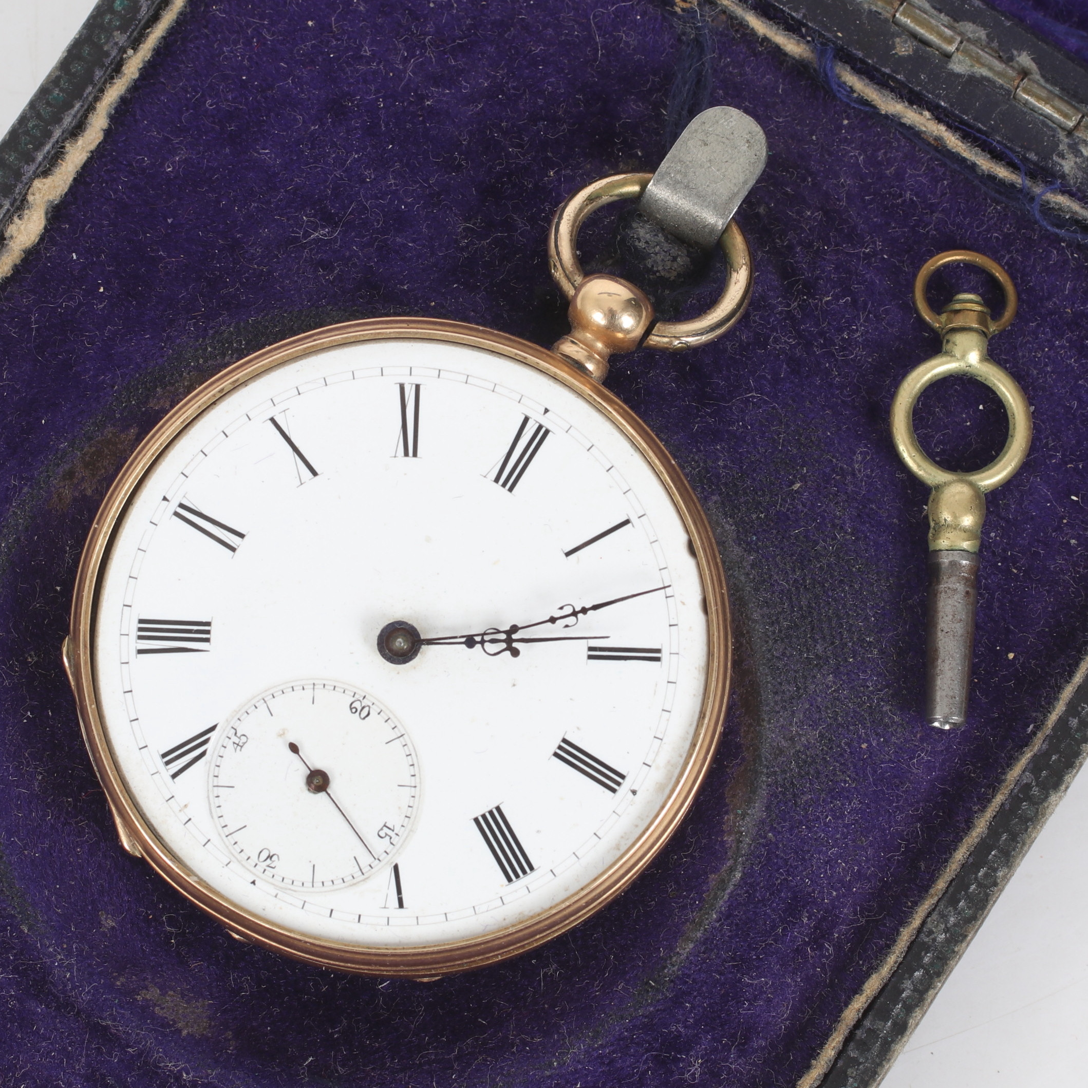 FICKUR, 14 guld, sk. nyckeldragare, Ancre, 1800-tal.