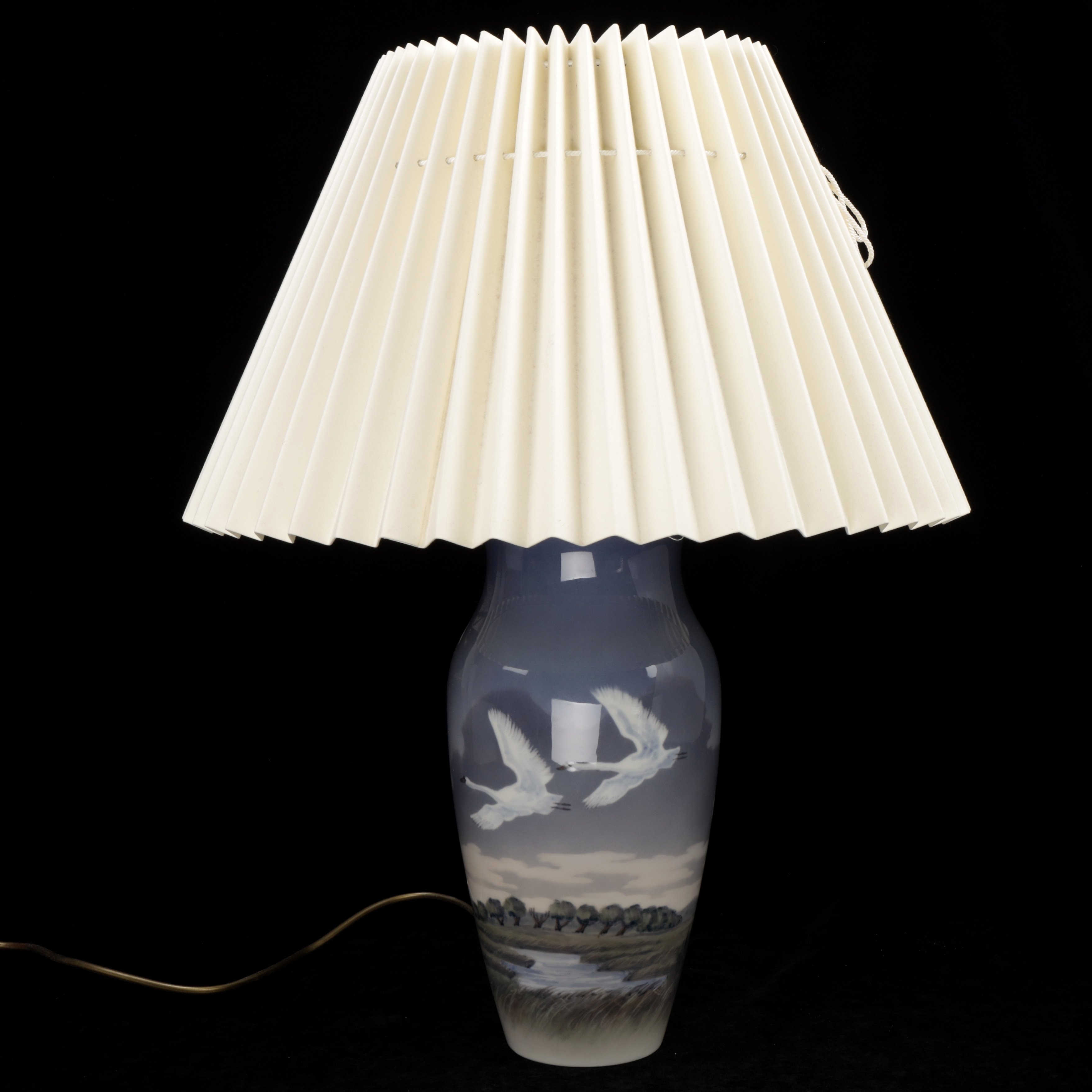 BORDSLAMPA, porslin, Royal Copenhagen, Danmark.