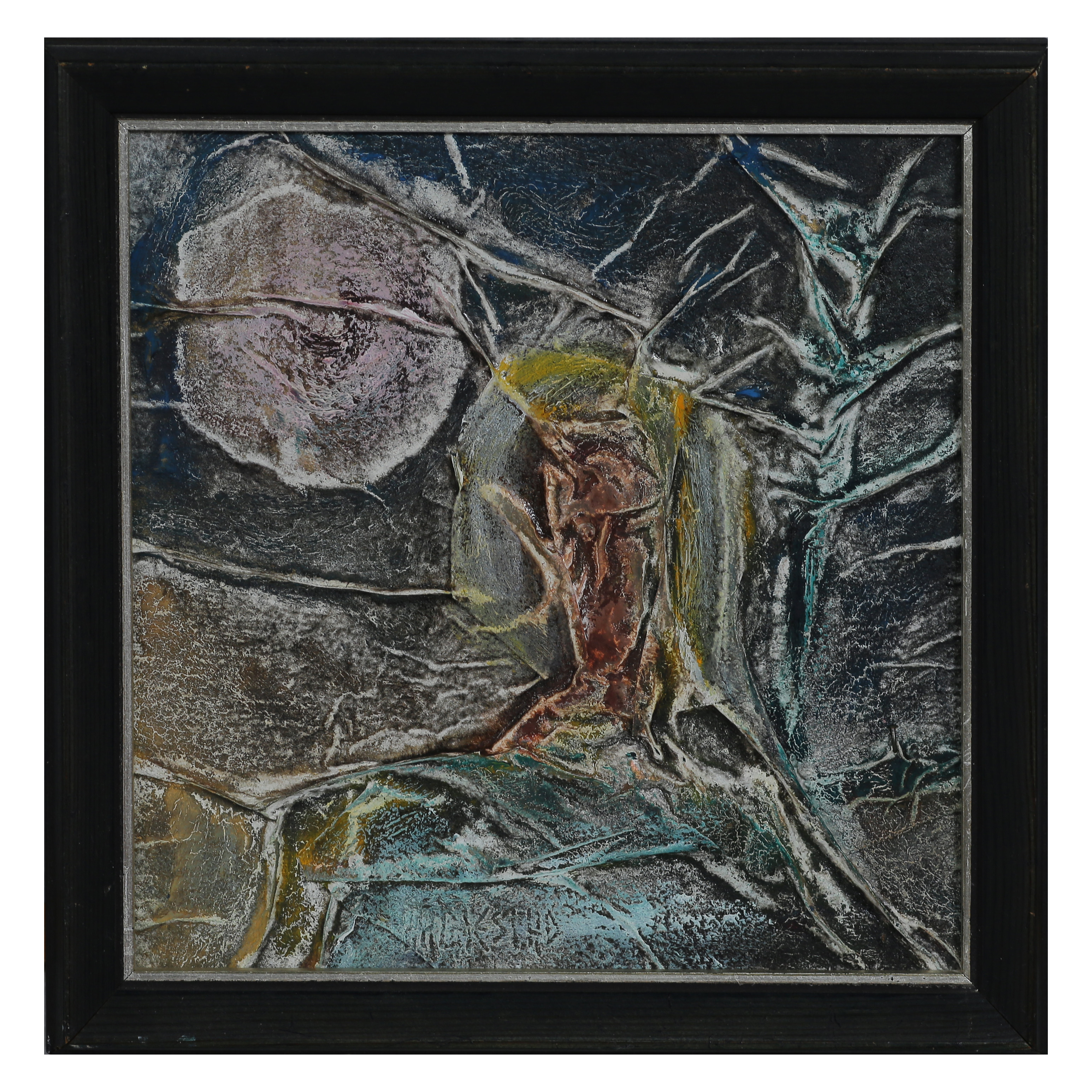 EINAR HAGNESTAD "MEDBORGARE NR 889-54-345" BLANDTEKNIK, SIGNERAD.