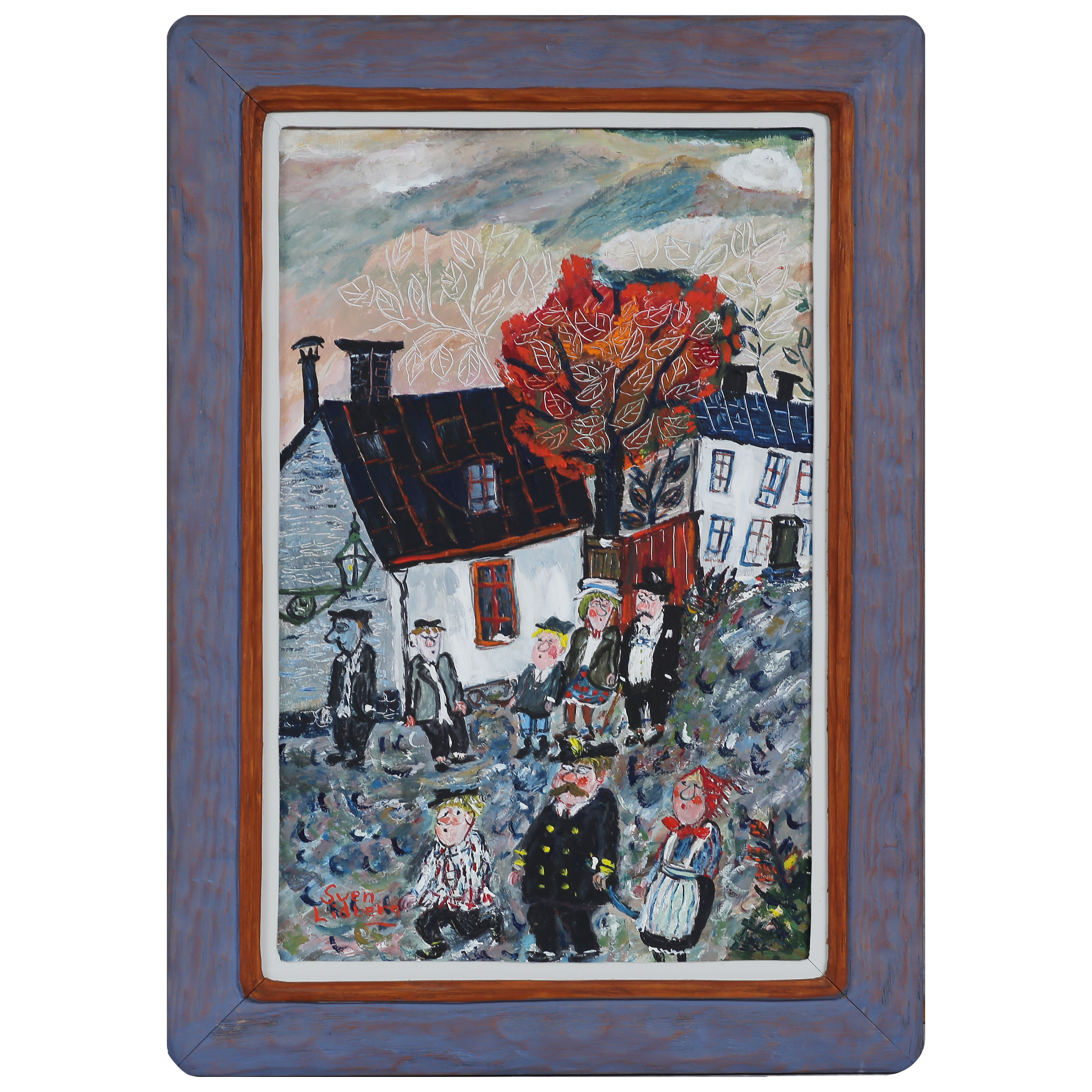 SVEN LIDBERG. OLJA PÅ PANNÅ "STORA HARGRÄND" SIGNERAD.