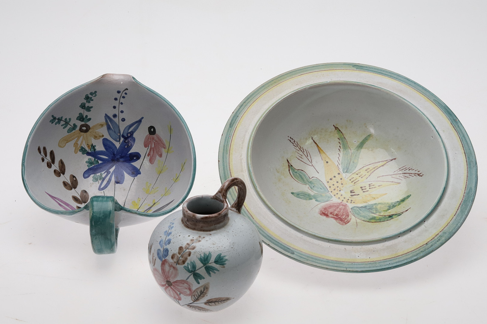 KERAMIKFÖREMÅL. 3 delar. Schneider og Knudsen, Norge, 1900-tal.