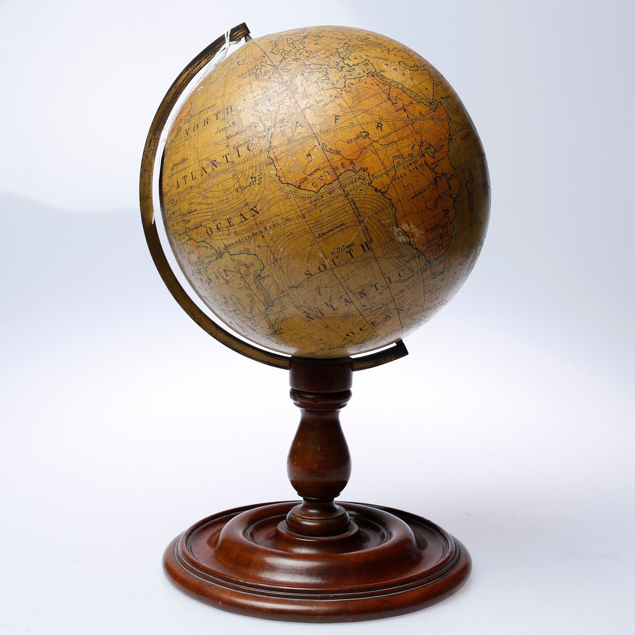 JORGLOB BRITISH EMPIRE EDUCATIONAL GLOBE, sent 1800 - tal.